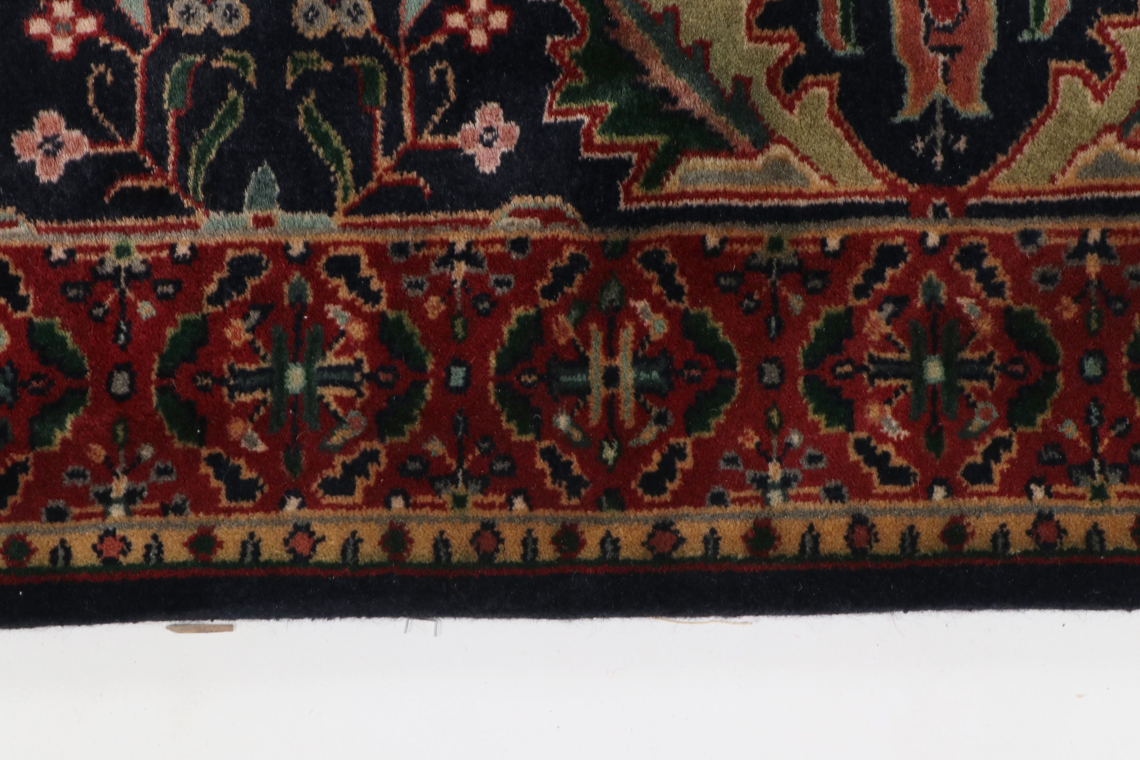 Hand-Knotted Indo-Persian Wool Runner