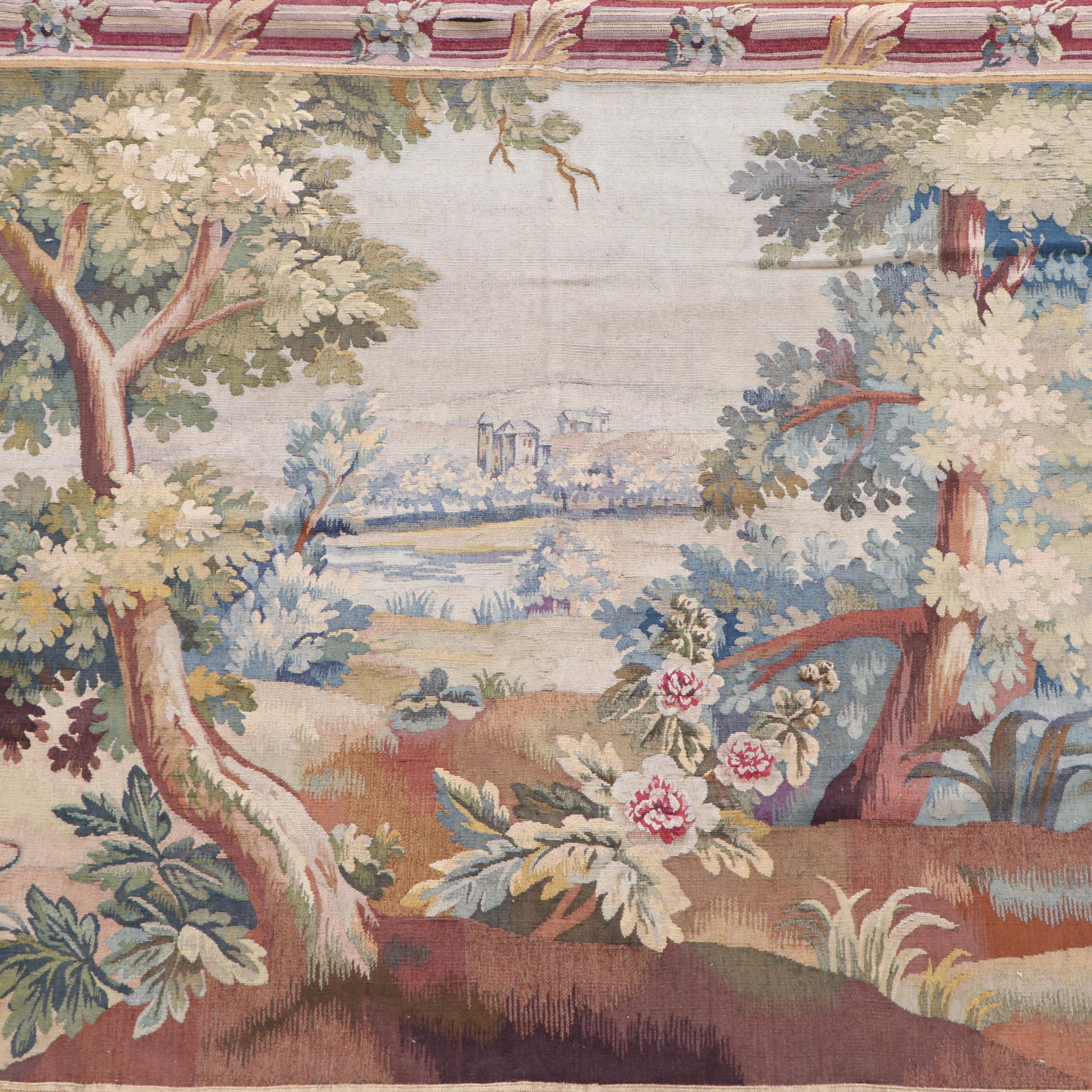 Belgian Landscape Tapestry, 20th Century