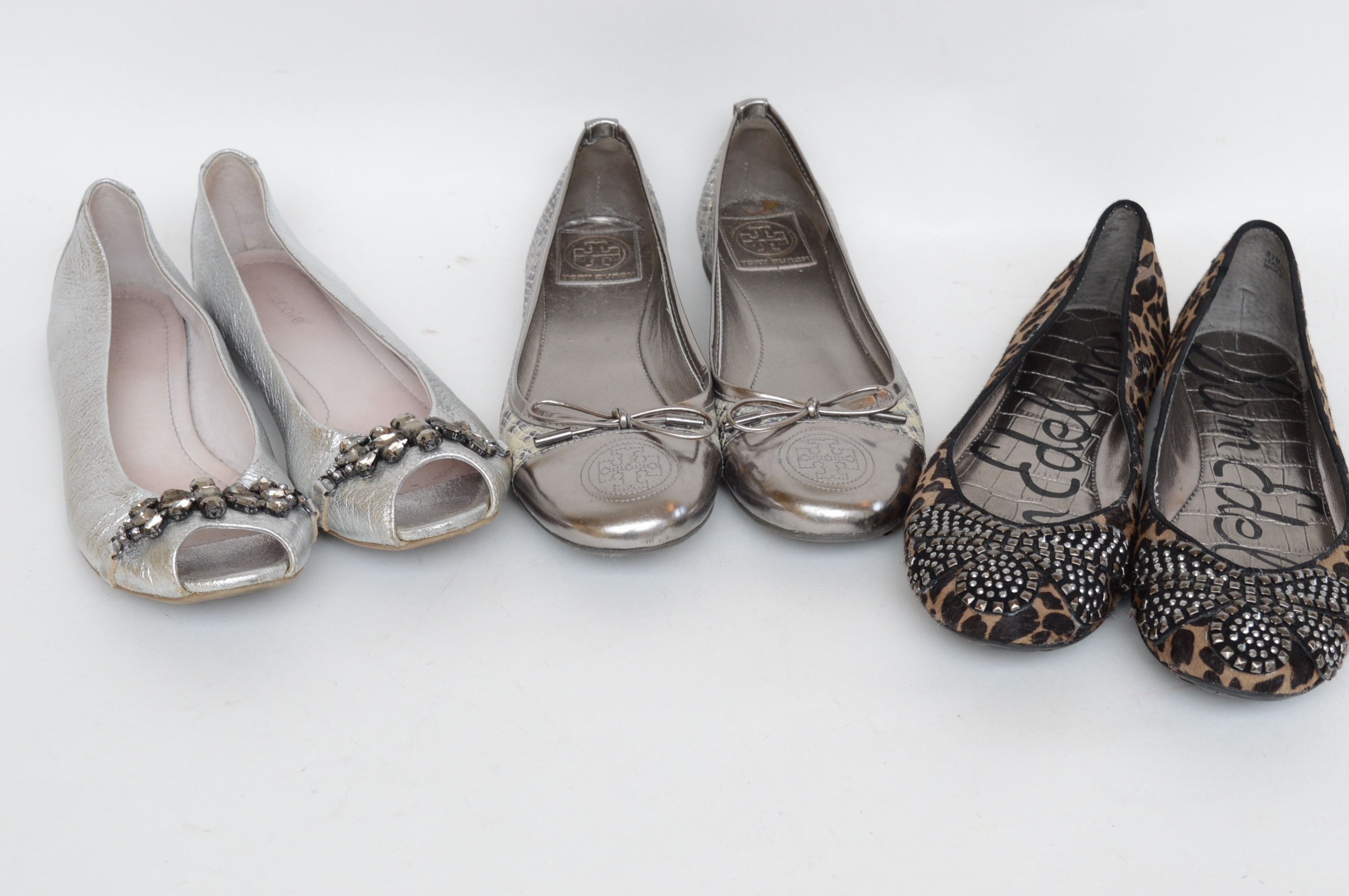 Tory Burch, Sam Edelman, and Nicole Flats