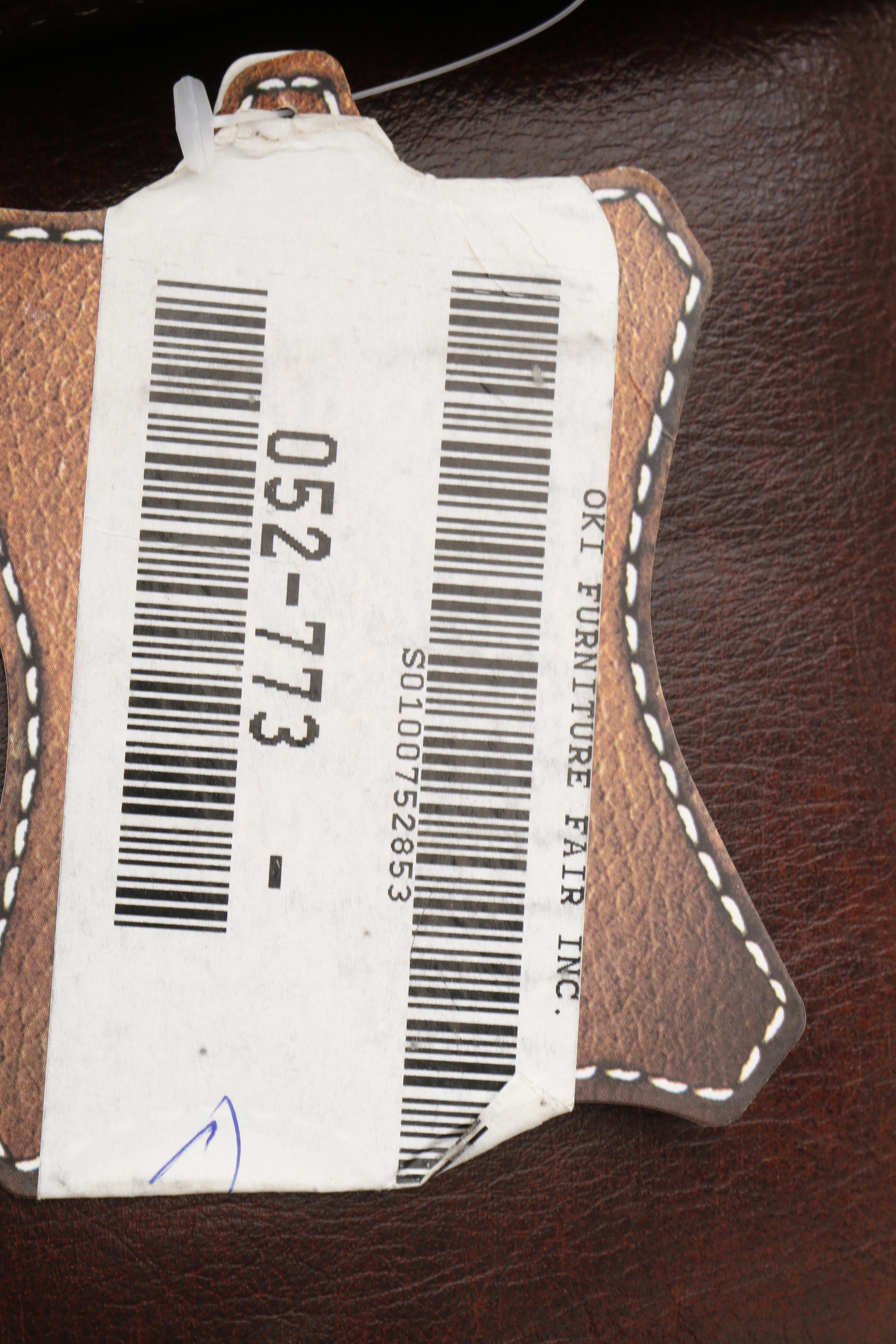 Contemporary Bonded Leather Home Theater Reclining Love Seat by Furniture Fair