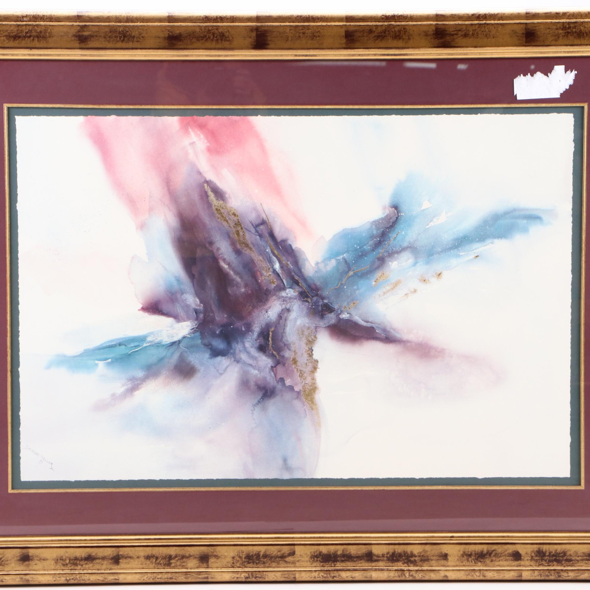 Deirdre Heller Large-Scale Abstract Watercolor Painting