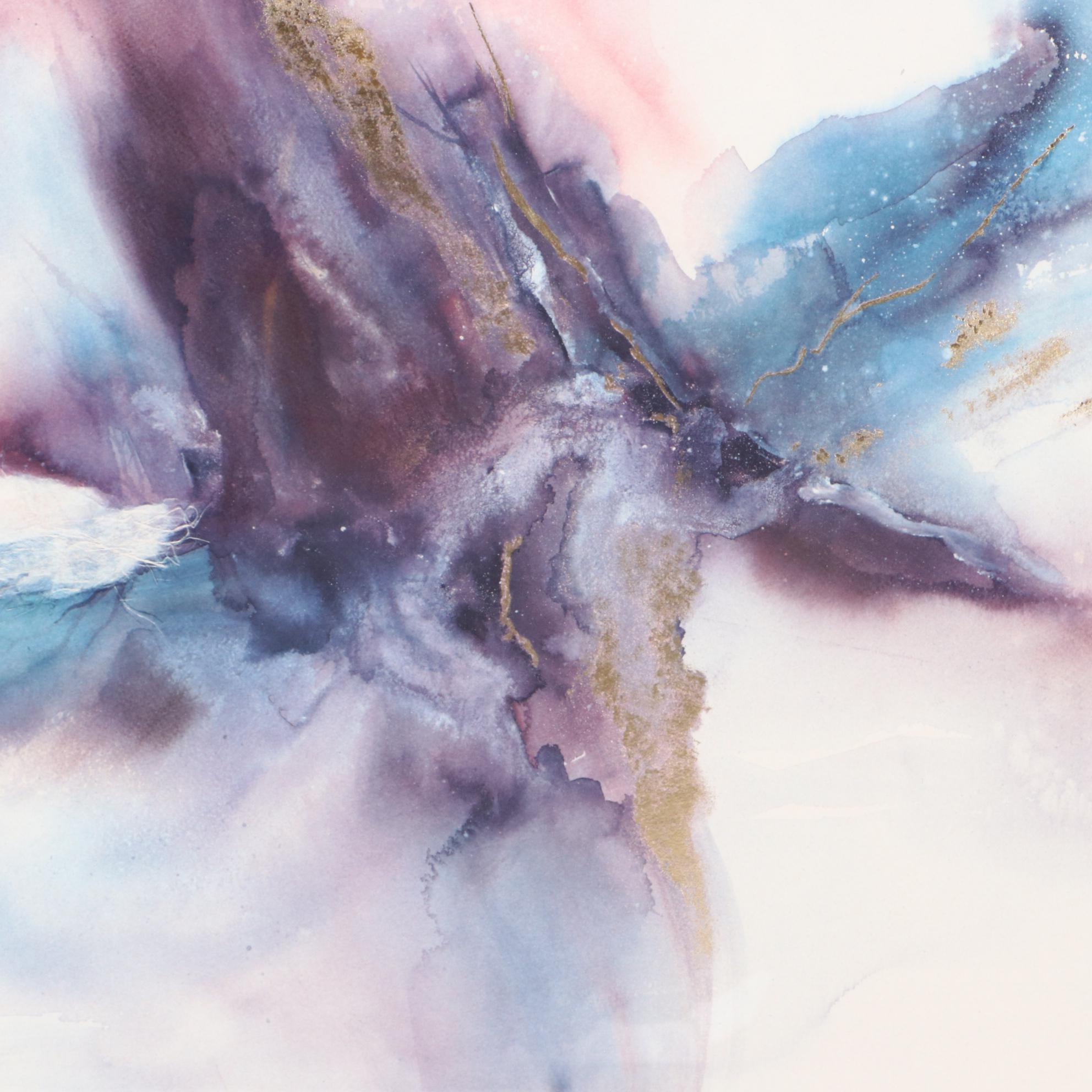 Deirdre Heller Large-Scale Abstract Watercolor Painting
