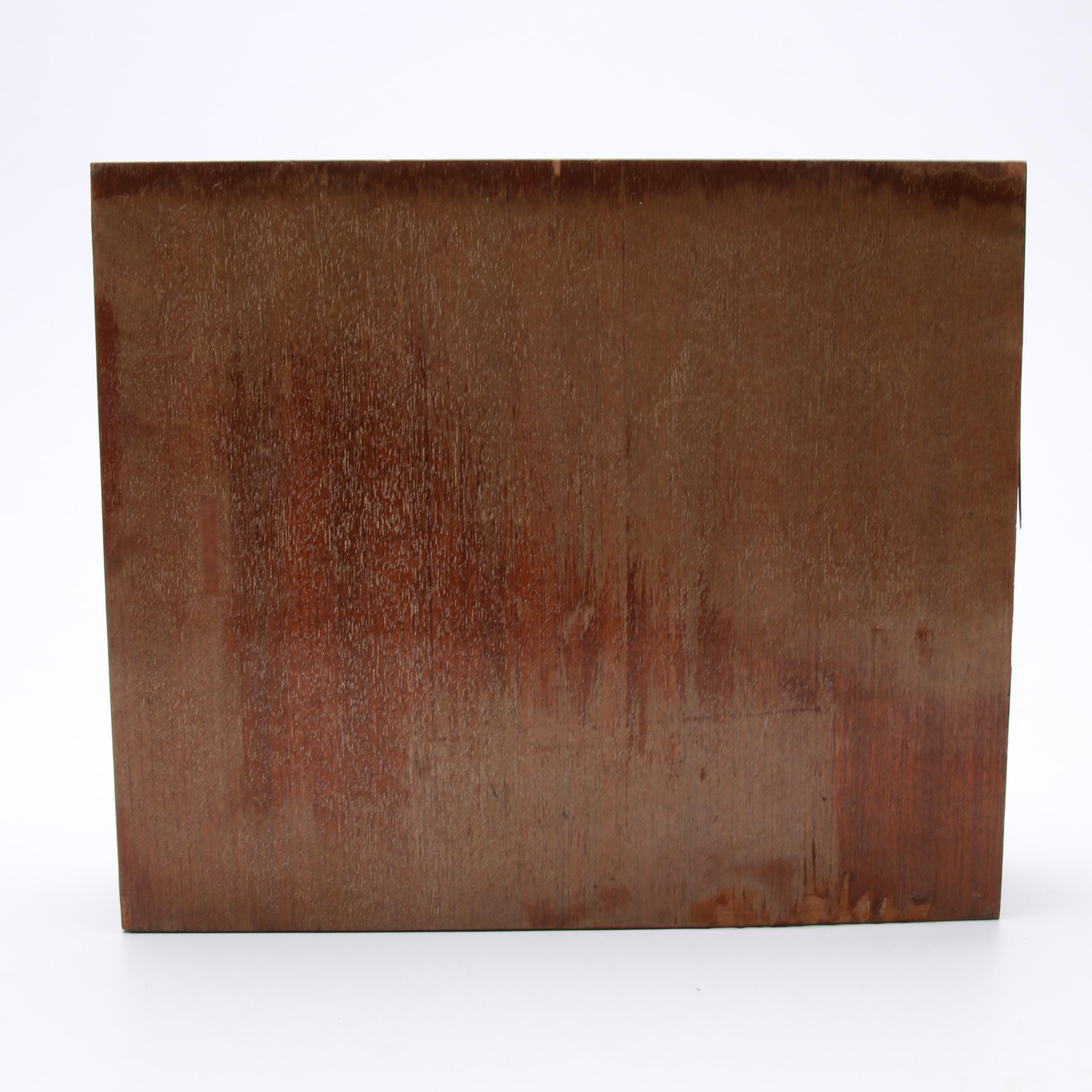 Inlaid Mahogany Veneer Storage Box