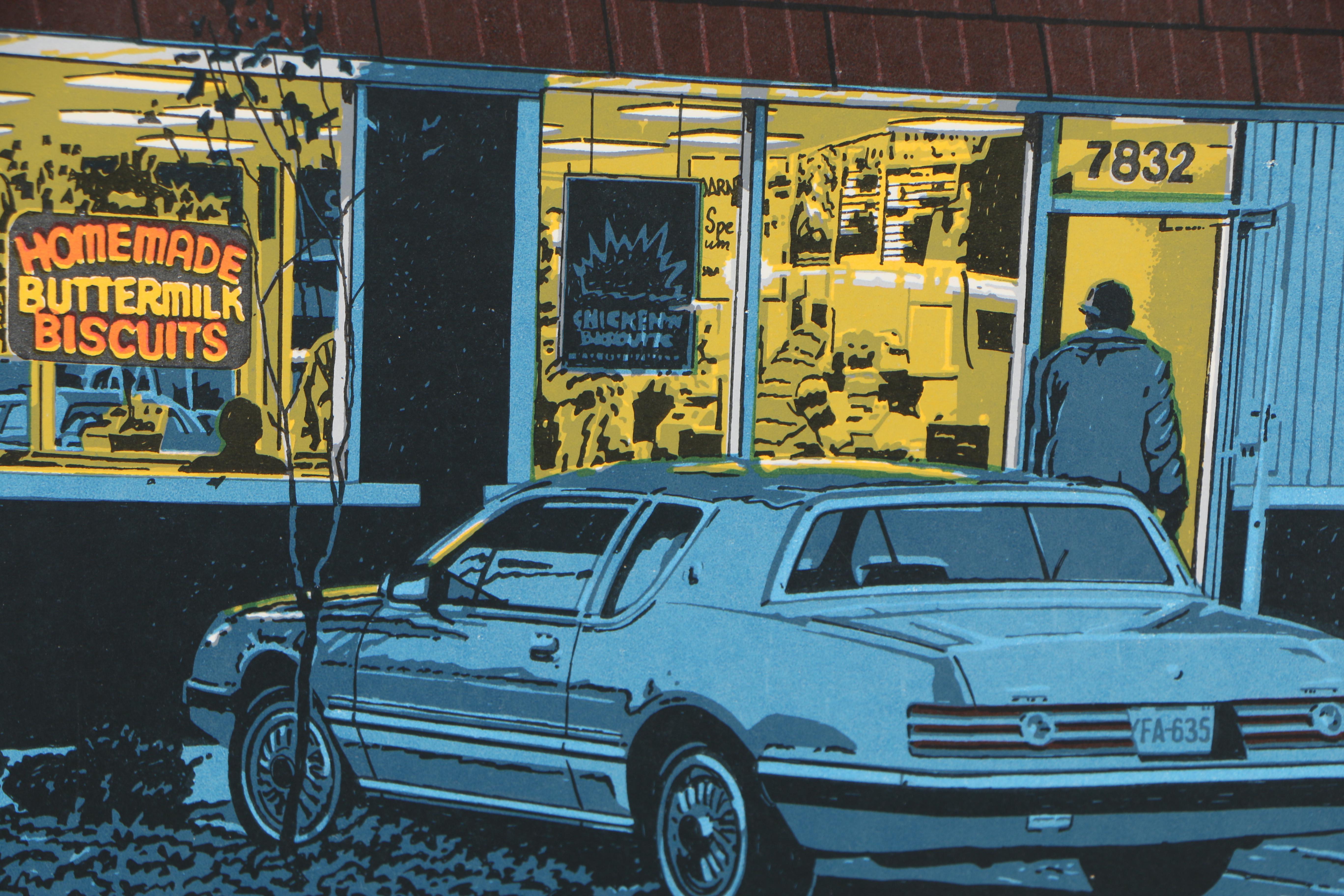 Rick Biehl 1983 Artist's Proof Serigraph "Love That Chicken"