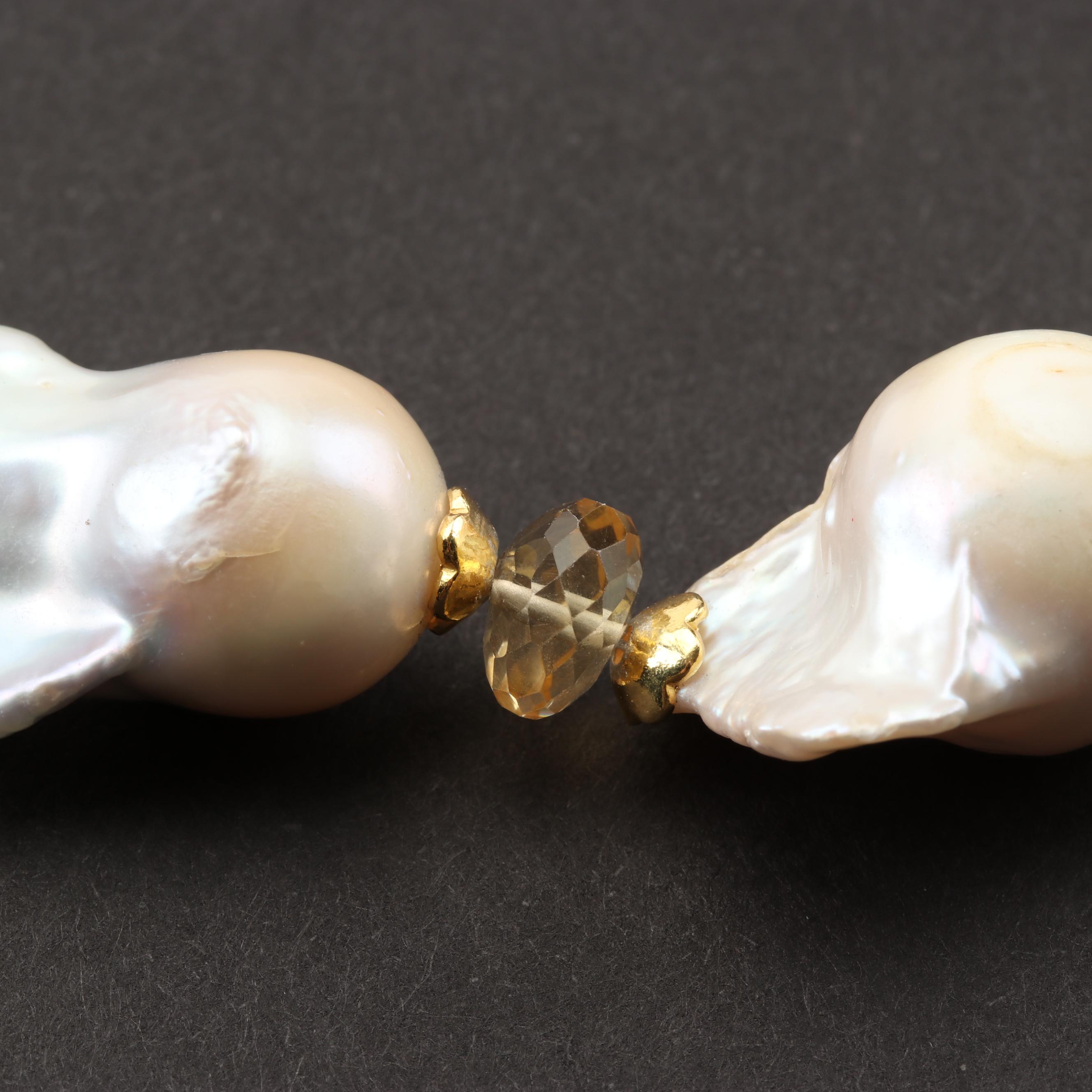 Sterling Silver Freshwater Pearl and Multi-Gemstone Necklace