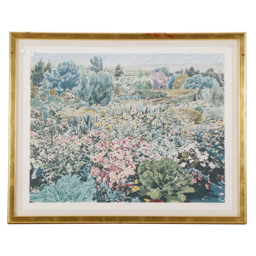 Carson Gladson Embellished Serigraph "Spring Fields"