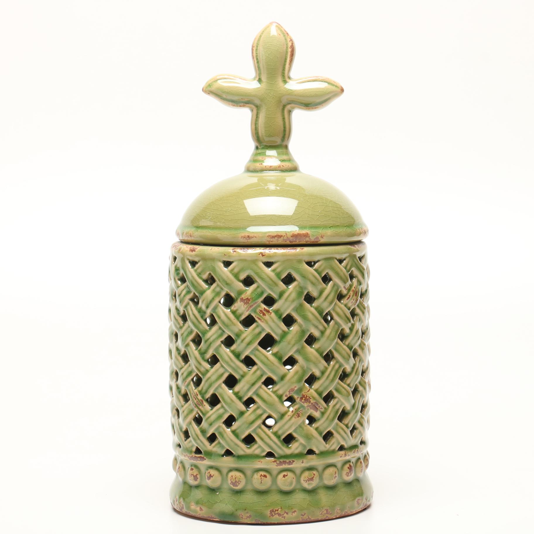 Decorative Ceramic Lidded Jars