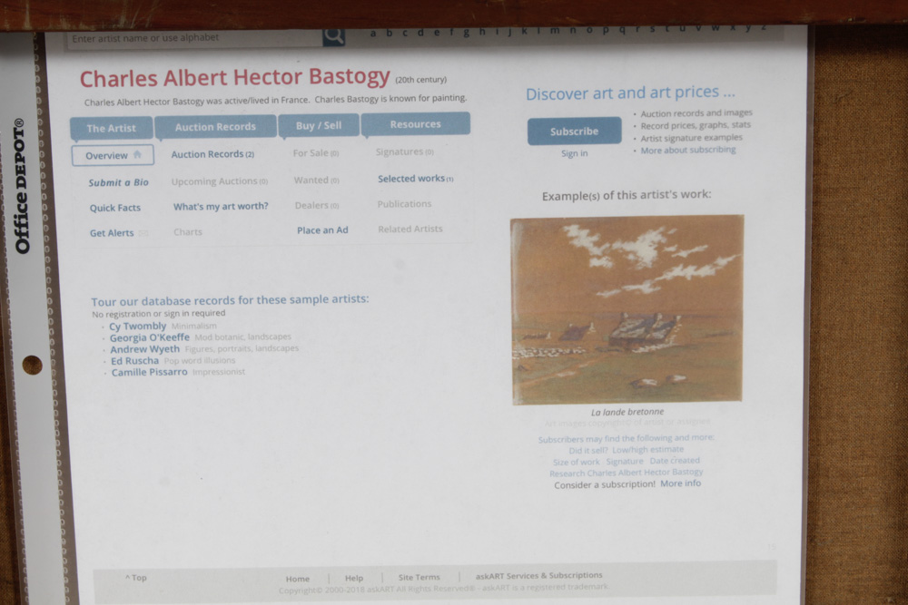 Charles Hector Bastagi Oil Painting