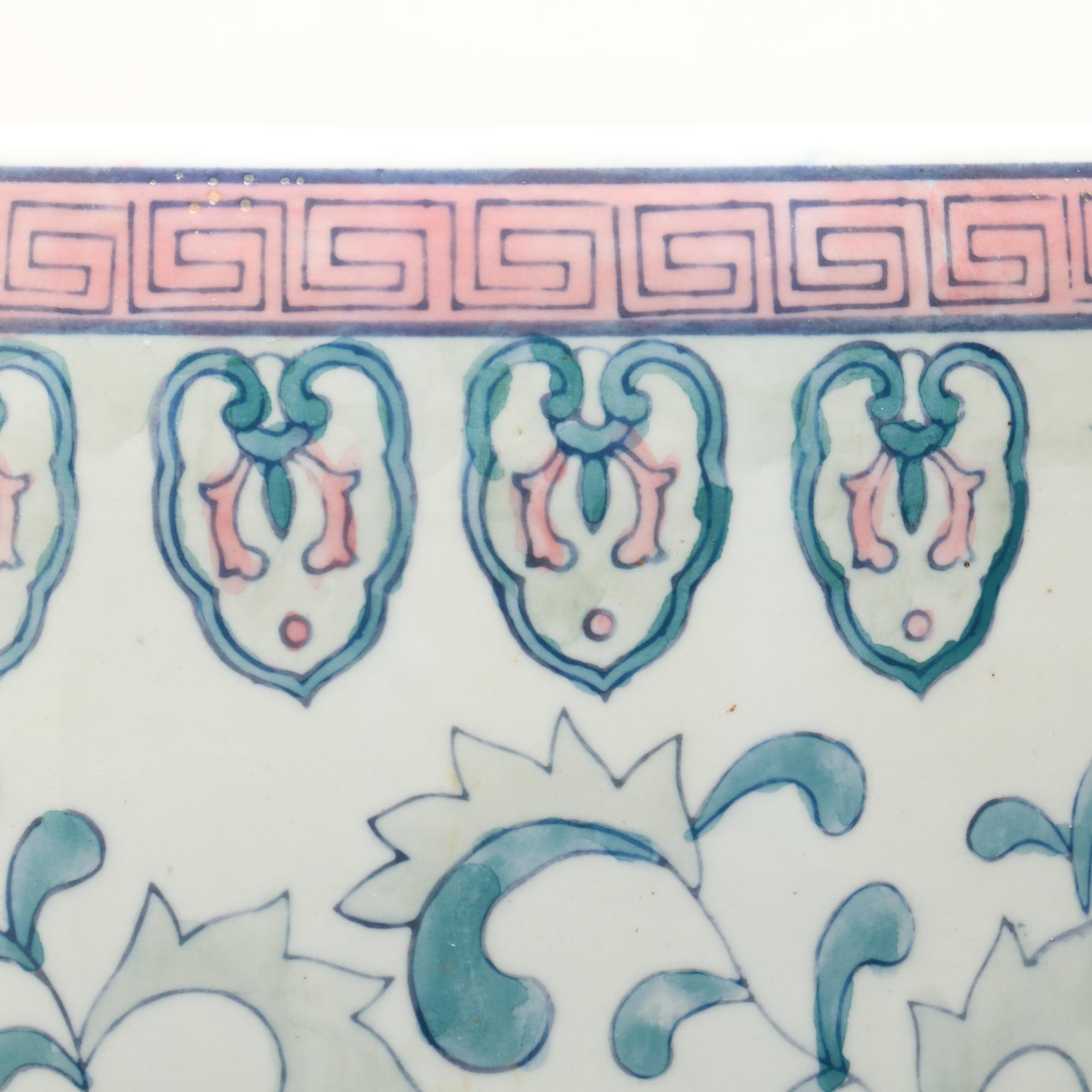 Chinese Floral Patterned Ceramic Umbrella Stand