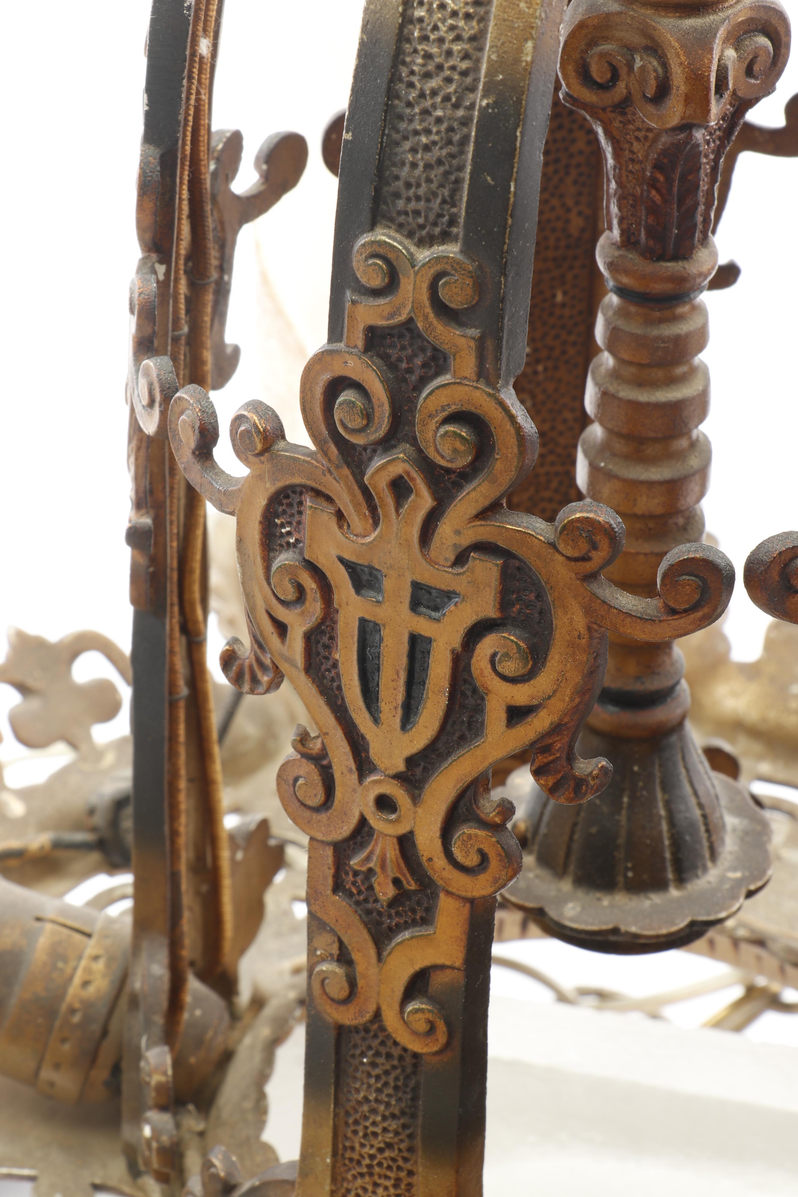 Art Deco R. Williamson & Co. Slip Shade Chandelier