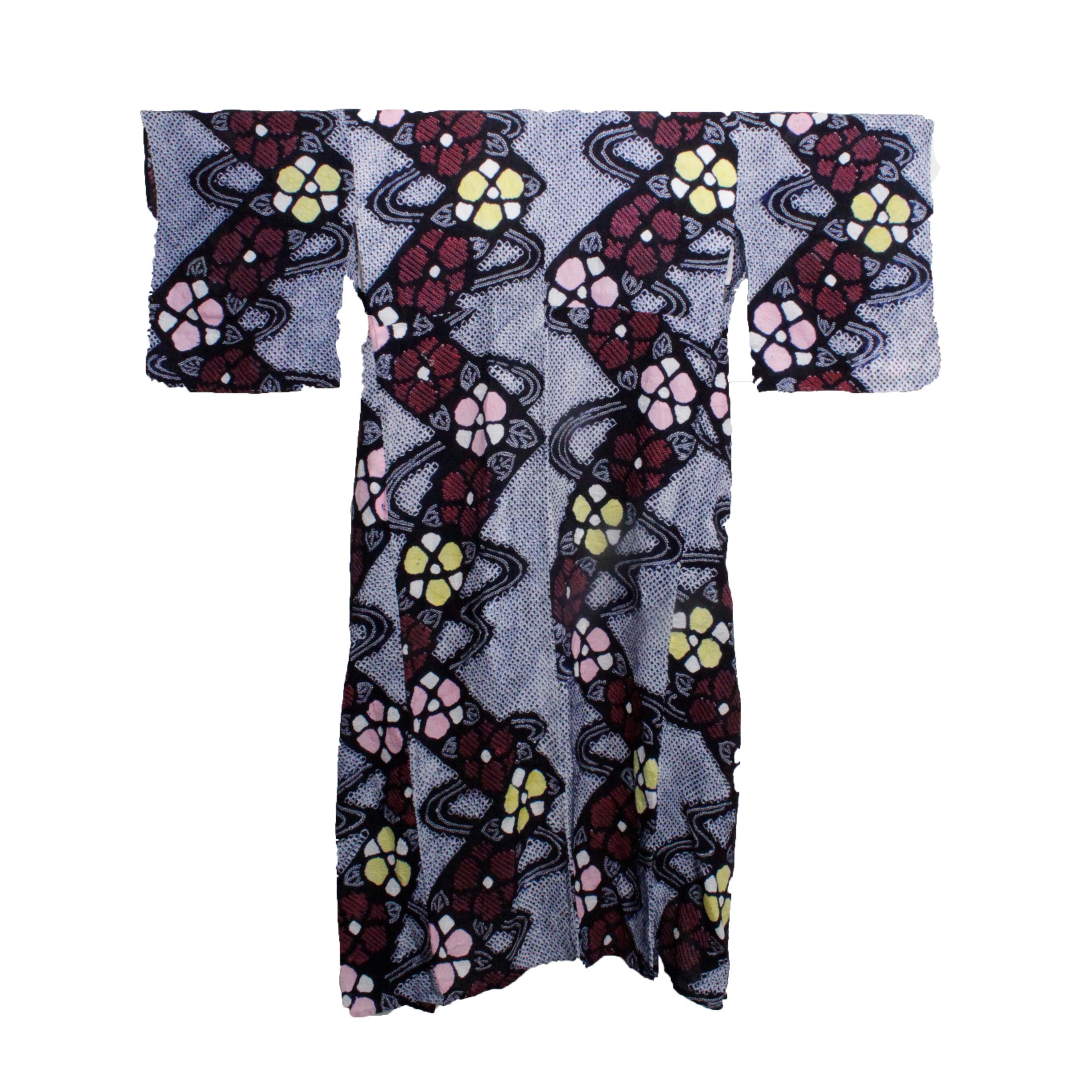 Circa 1950 Vintage Handwoven Cotton Kimono