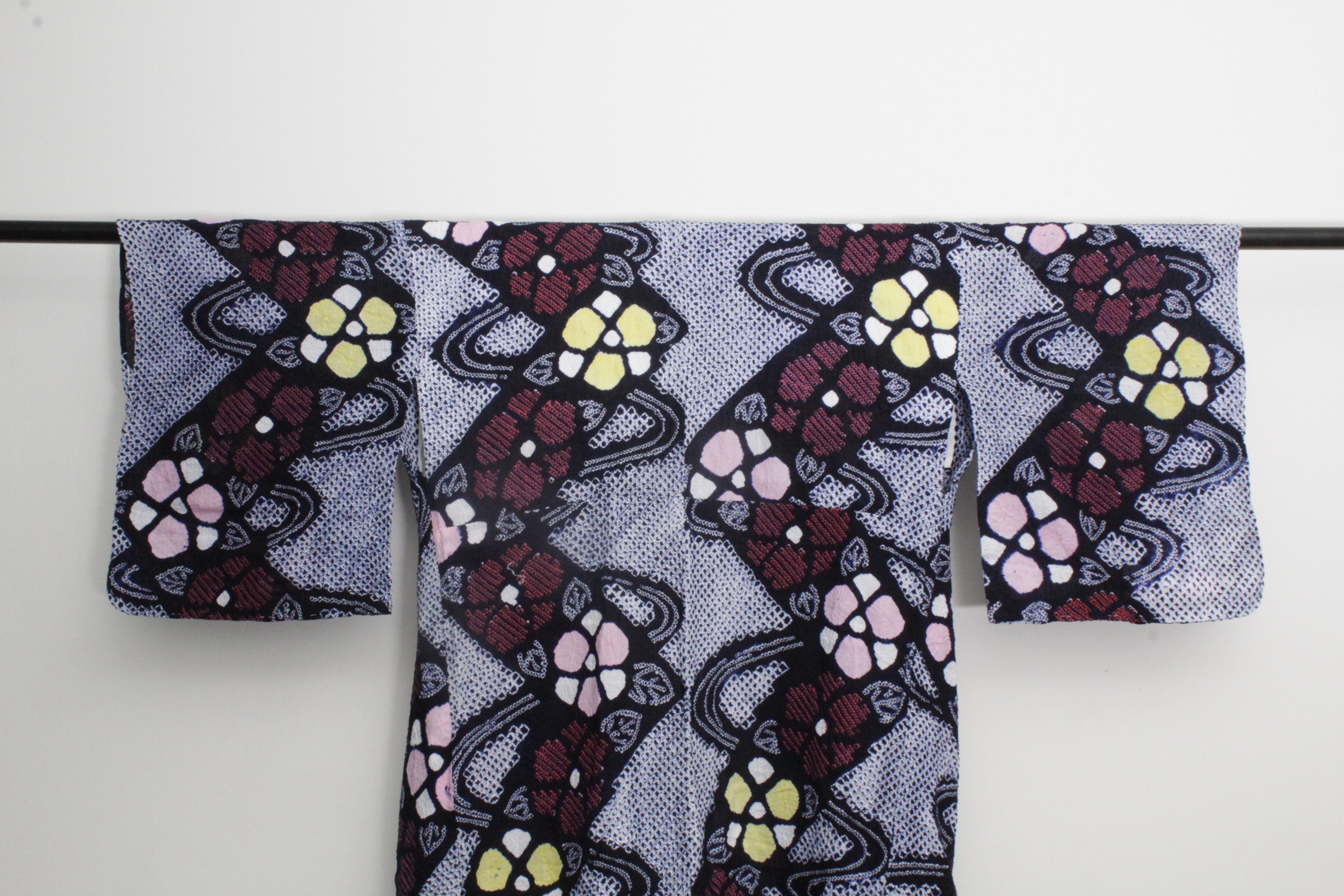 Circa 1950 Vintage Handwoven Cotton Kimono