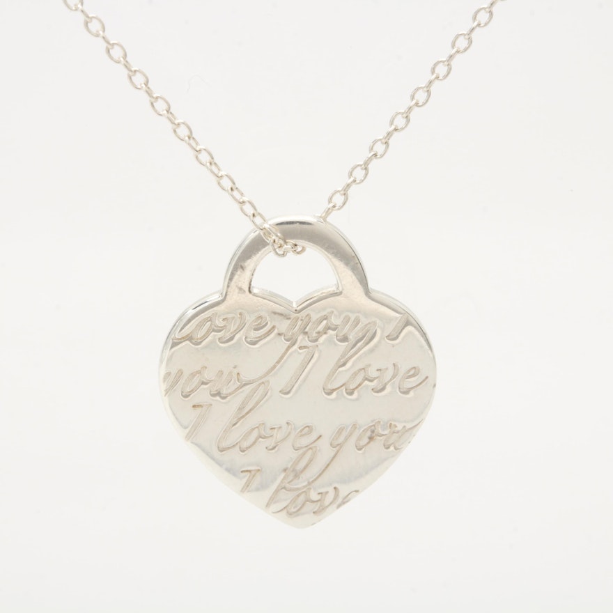 Tiffany & Co. "Notes Collection" Heart Tag Necklace