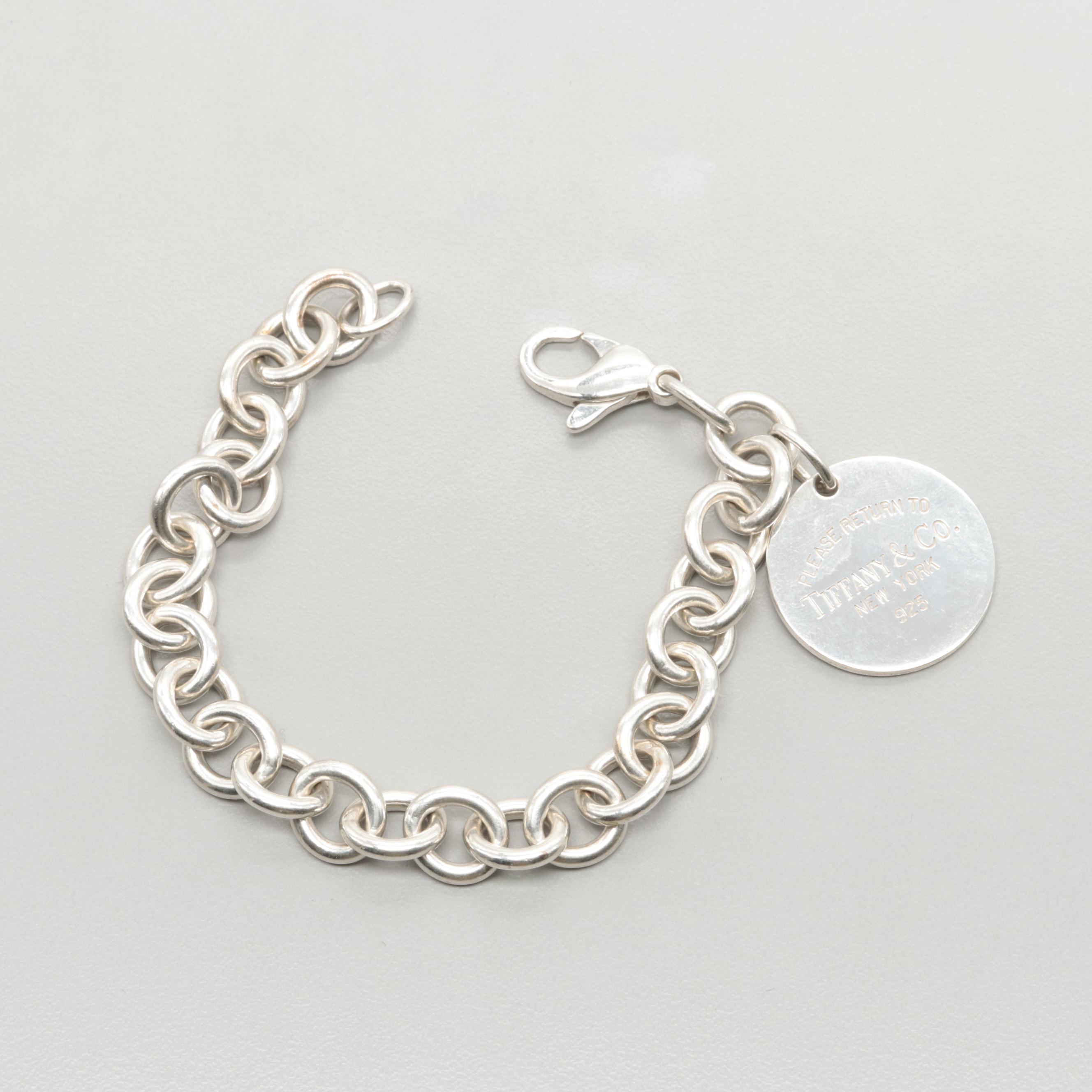 Tiffany & Co. "Return to Tiffany" Sterling Silver Round Tag Bracelet