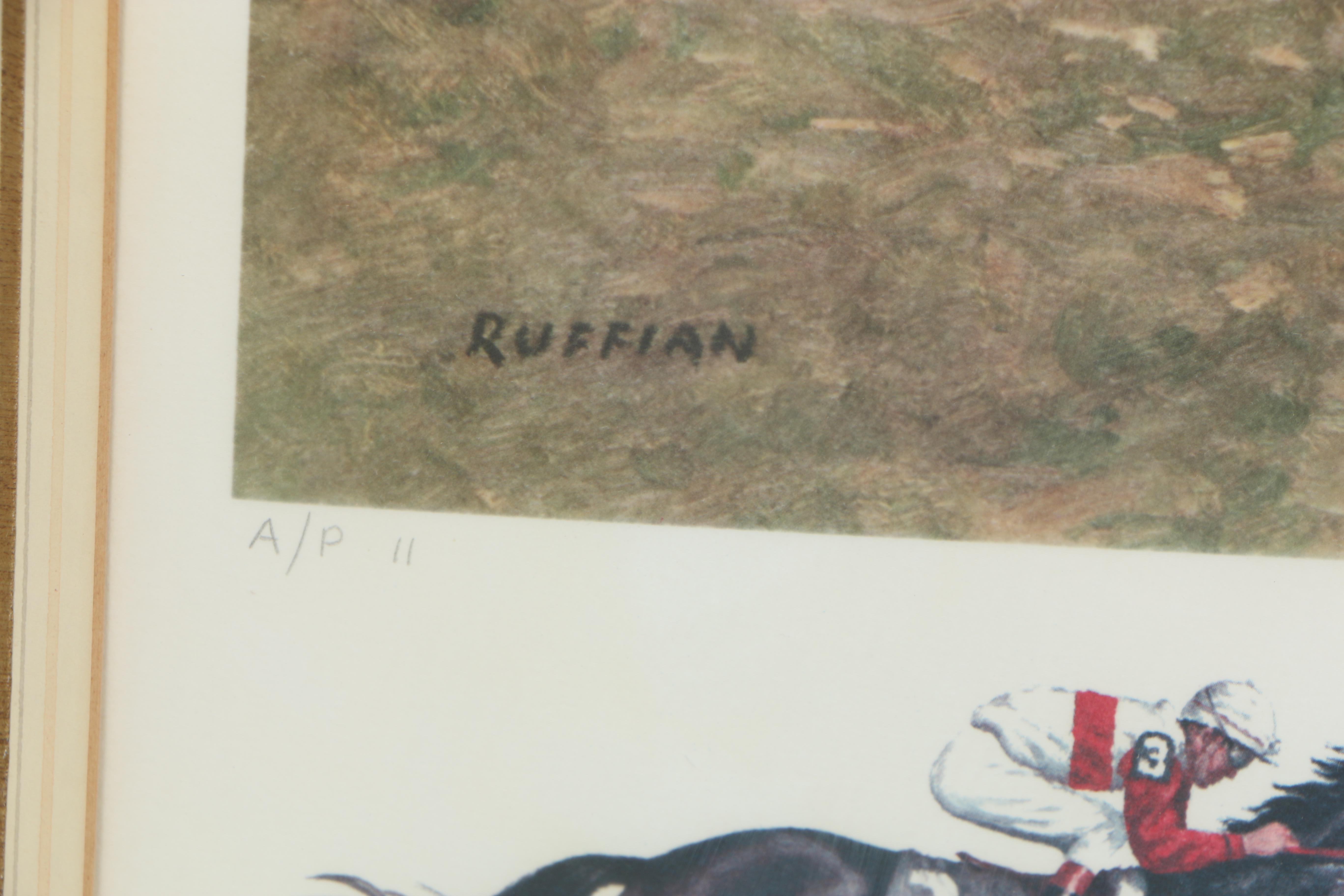 Richard Stone Reeves 1975 Artist's Proof Collotype "Ruffian"