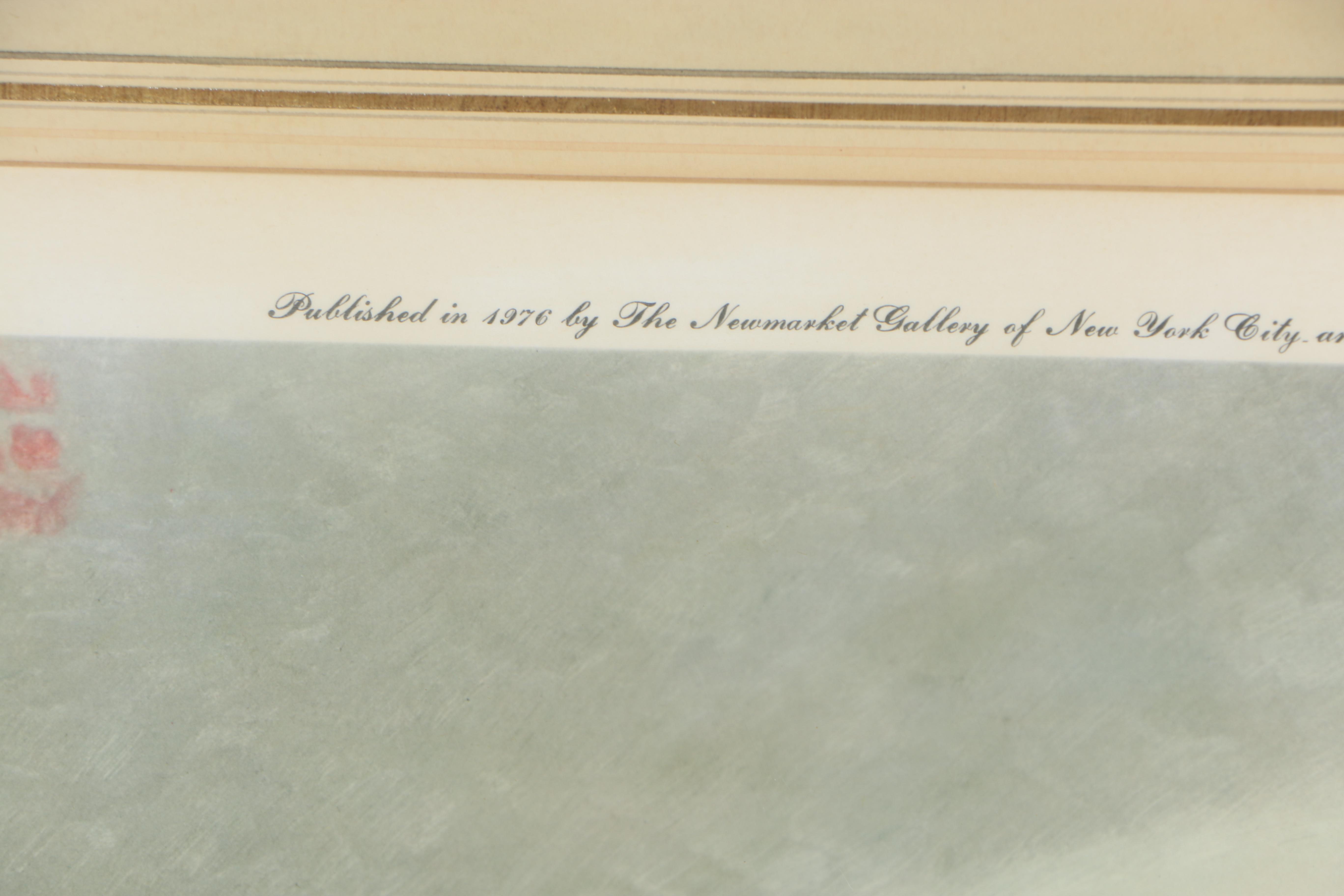 Richard Stone Reeves 1975 Artist's Proof Collotype "Ruffian"