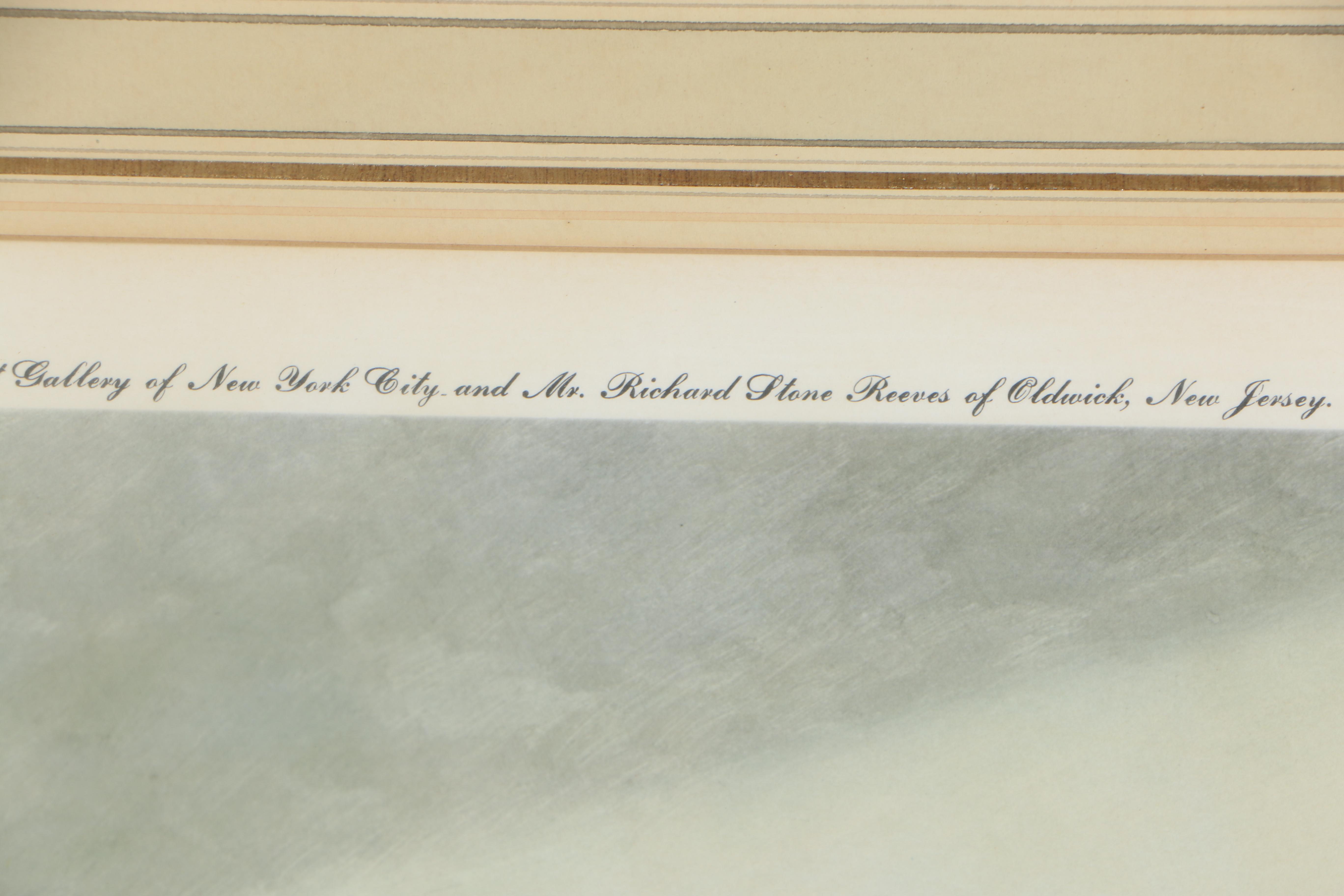 Richard Stone Reeves 1975 Artist's Proof Collotype "Ruffian"