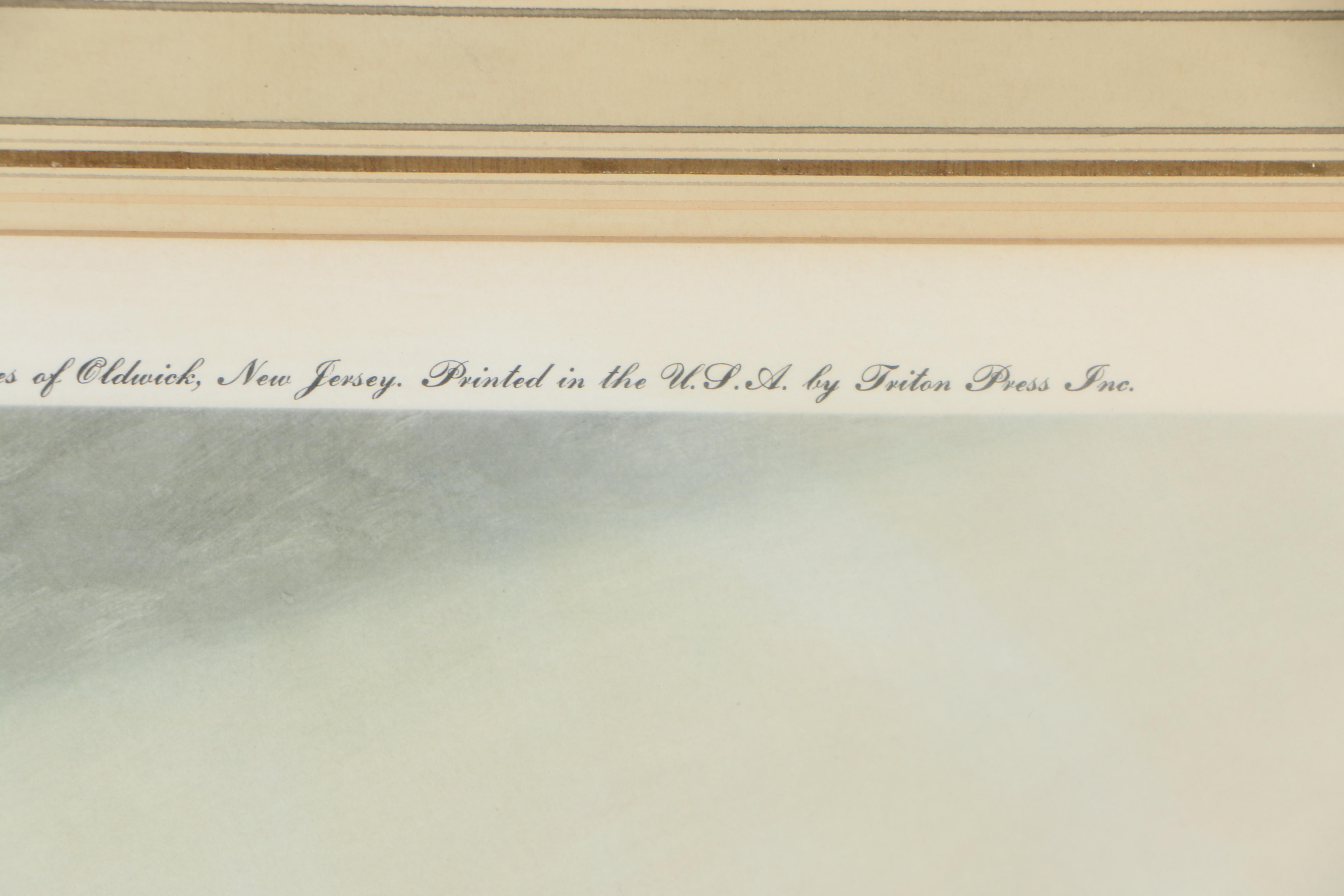 Richard Stone Reeves 1975 Artist's Proof Collotype "Ruffian"