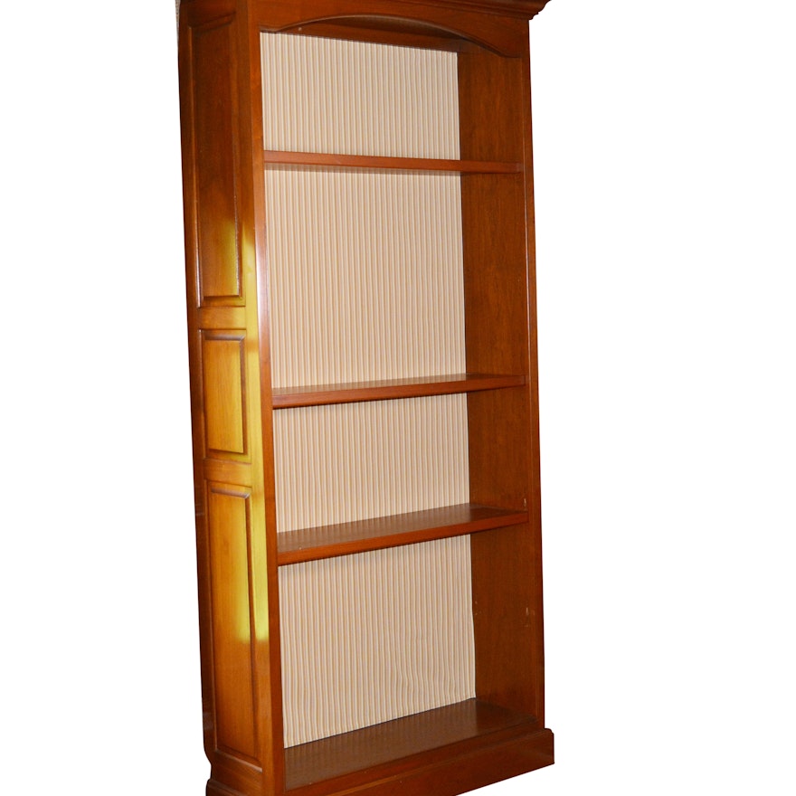 Contemporary Wood Three-Shelf Bookcase