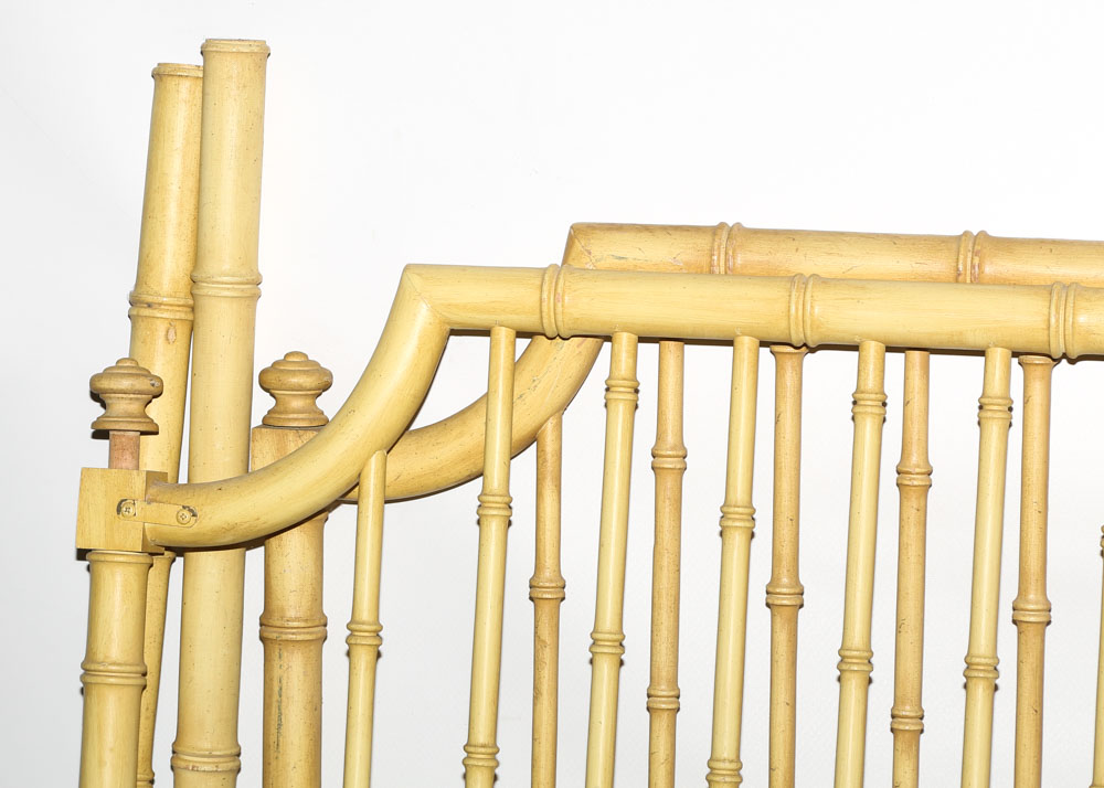 Vintage 1960s Faux Bamboo "Allegro" Twin Bed by Thomasville