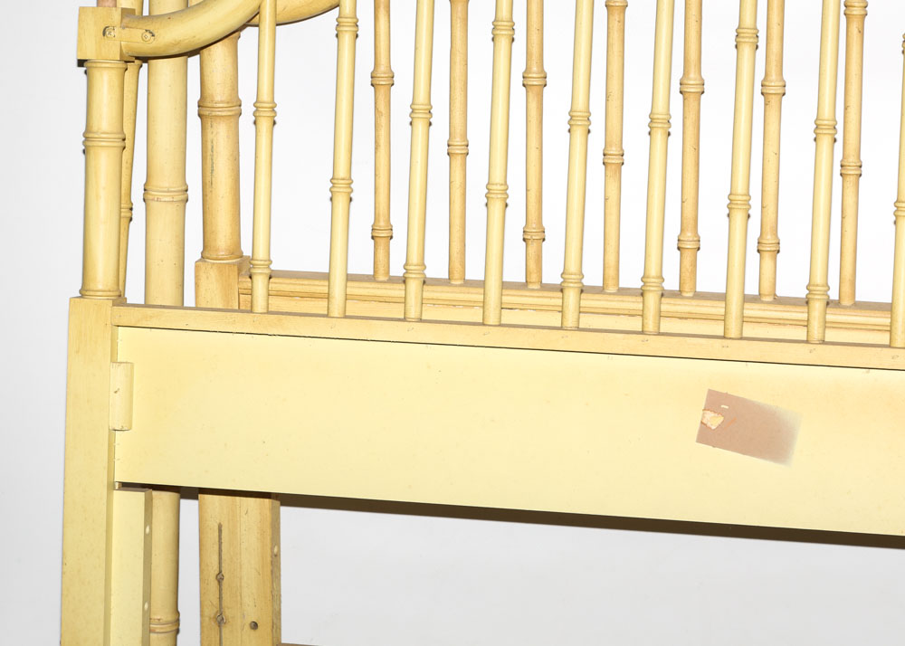 Vintage 1960s Faux Bamboo "Allegro" Twin Bed by Thomasville