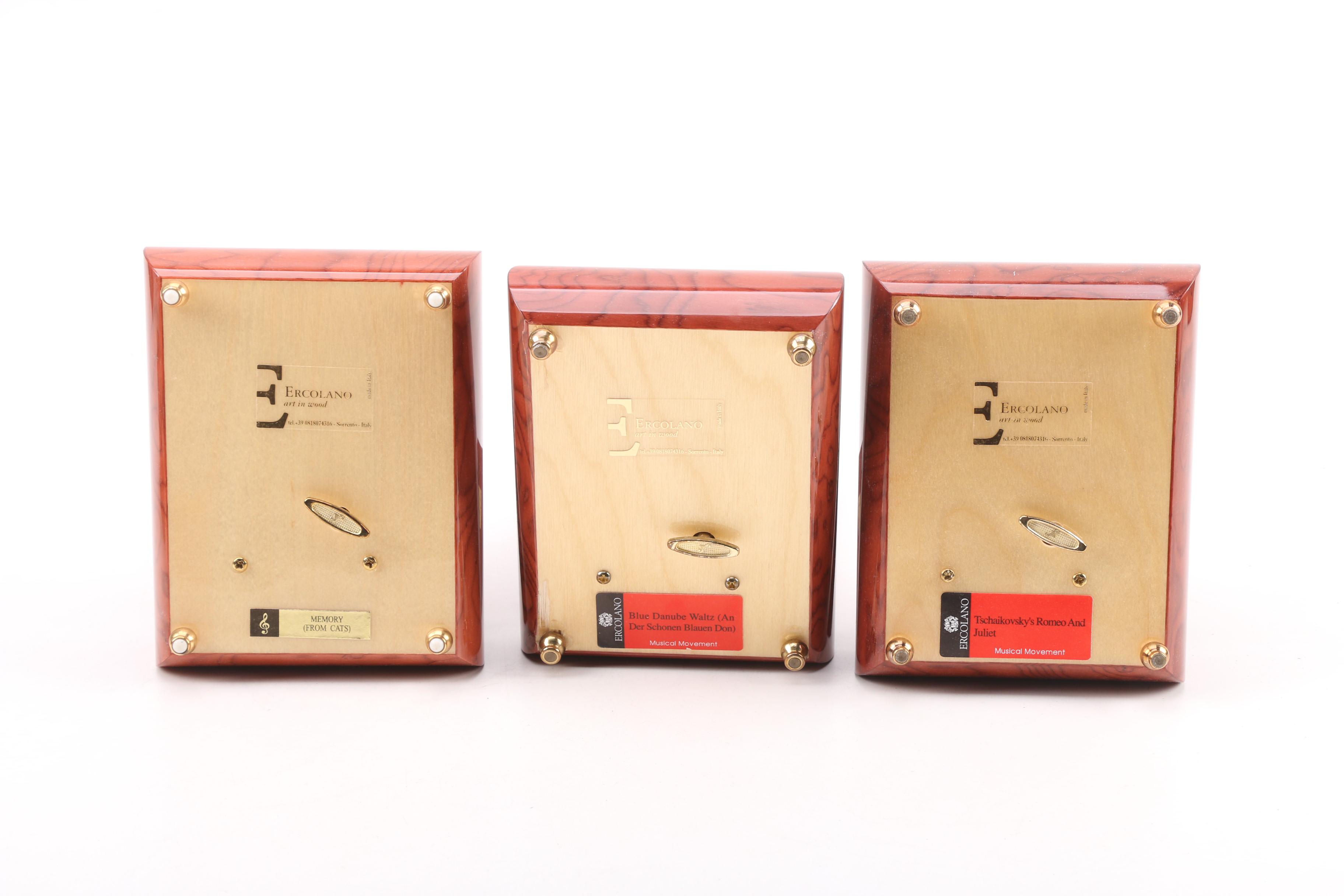 Ercolano Handcrafted Italian Lacquered Wood Music Boxes