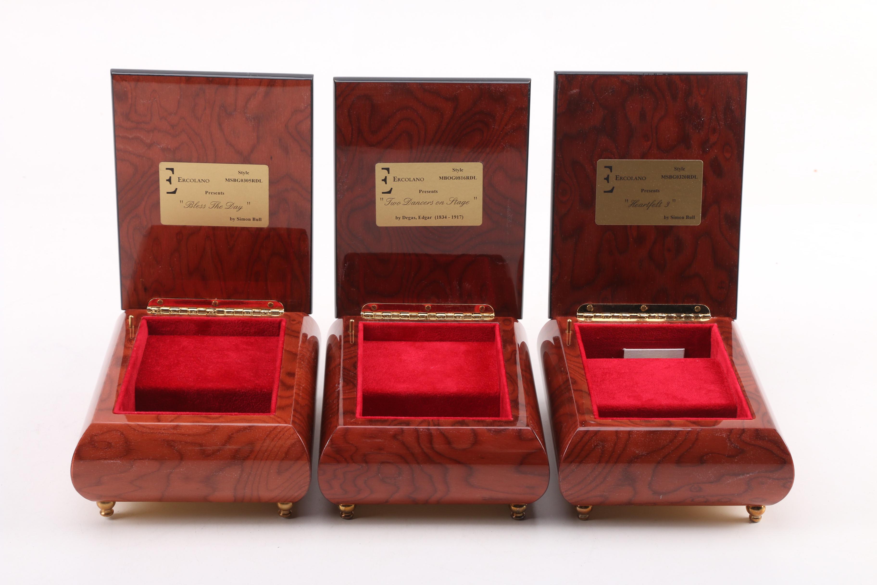 Ercolano Handcrafted Italian Lacquered Wood Music Boxes