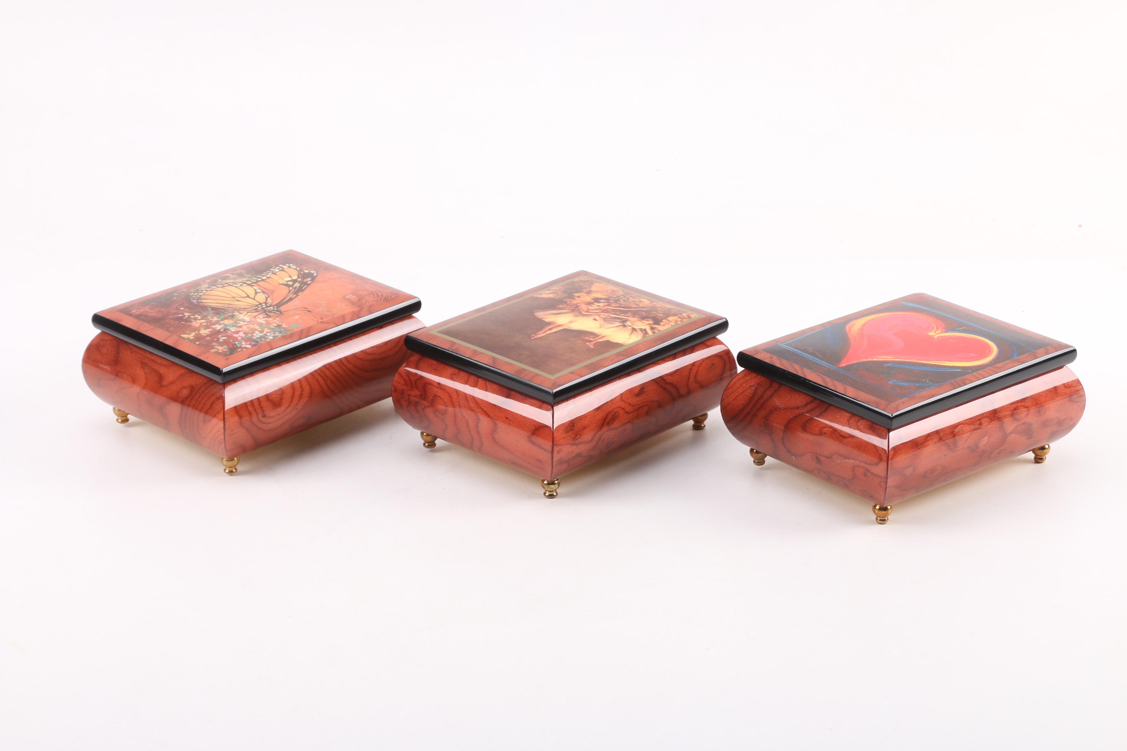 Ercolano Handcrafted Italian Lacquered Wood Music Boxes