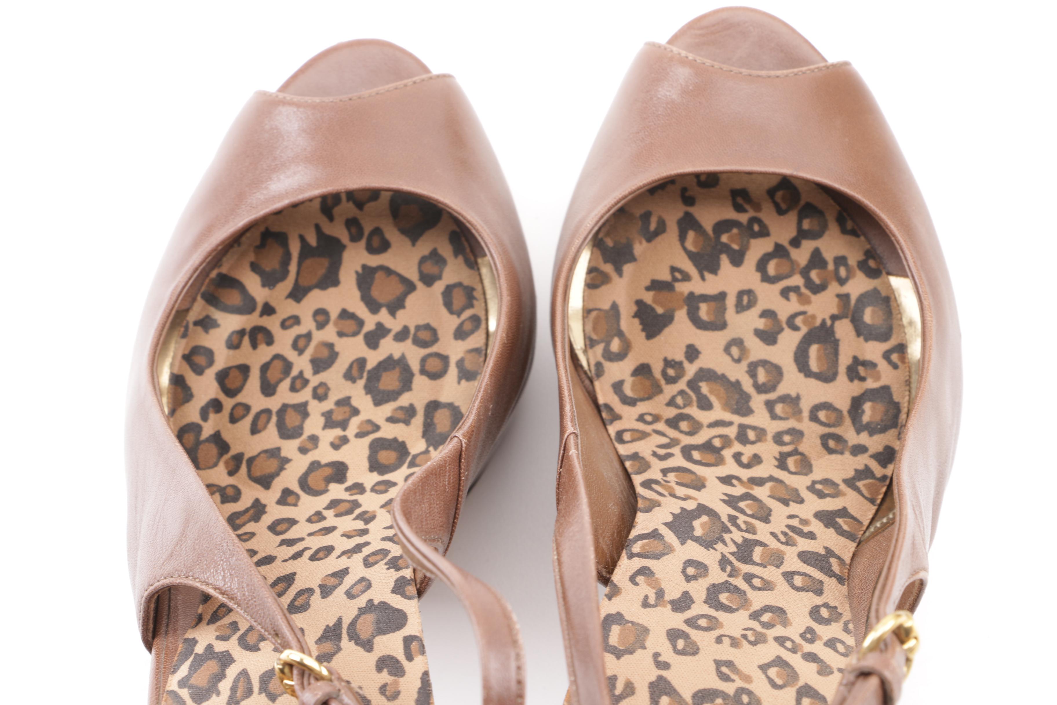 Christian Louboutin and Prada Wedge Sandals with Gucci Platform Slingback Heels