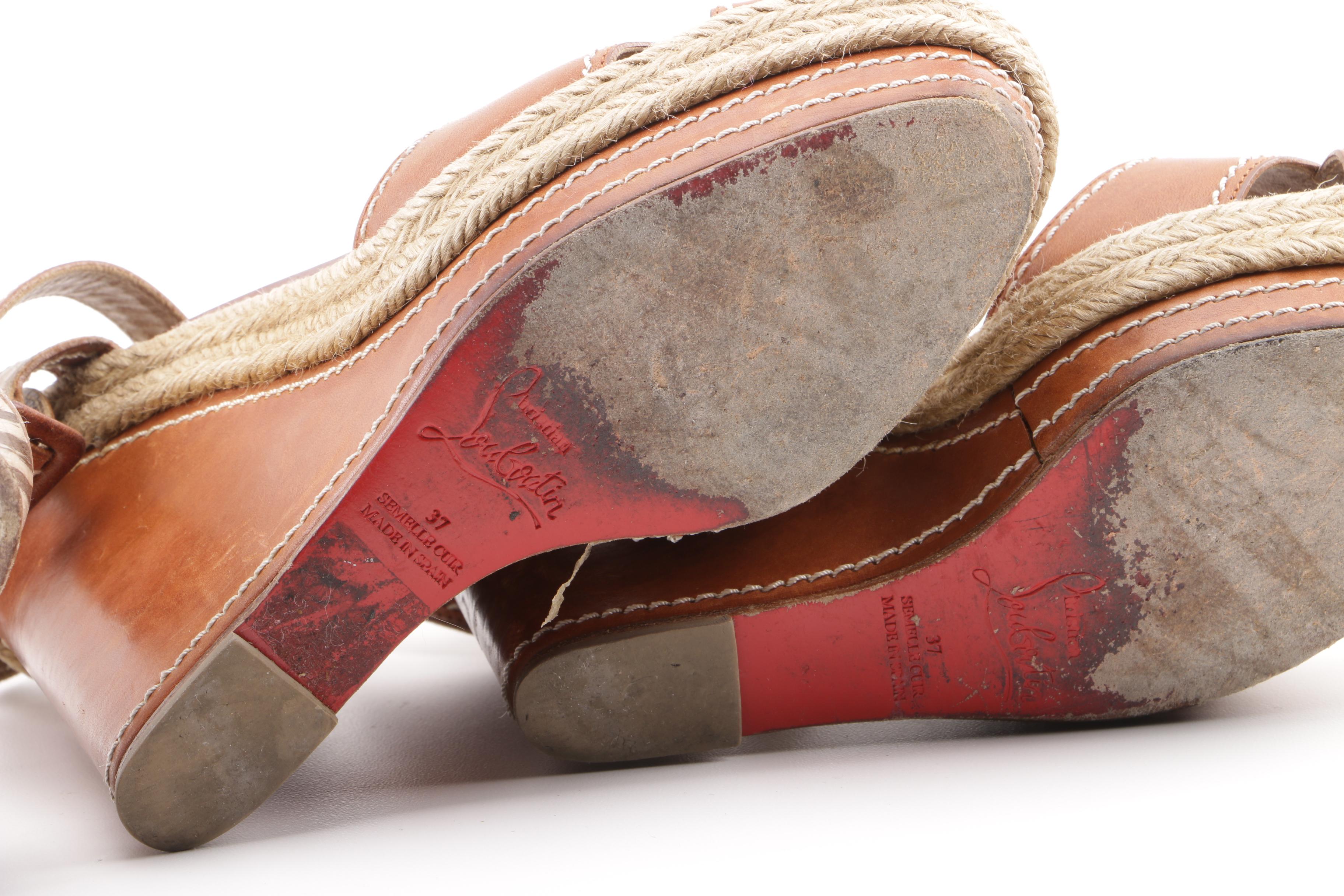 Christian Louboutin and Prada Wedge Sandals with Gucci Platform Slingback Heels