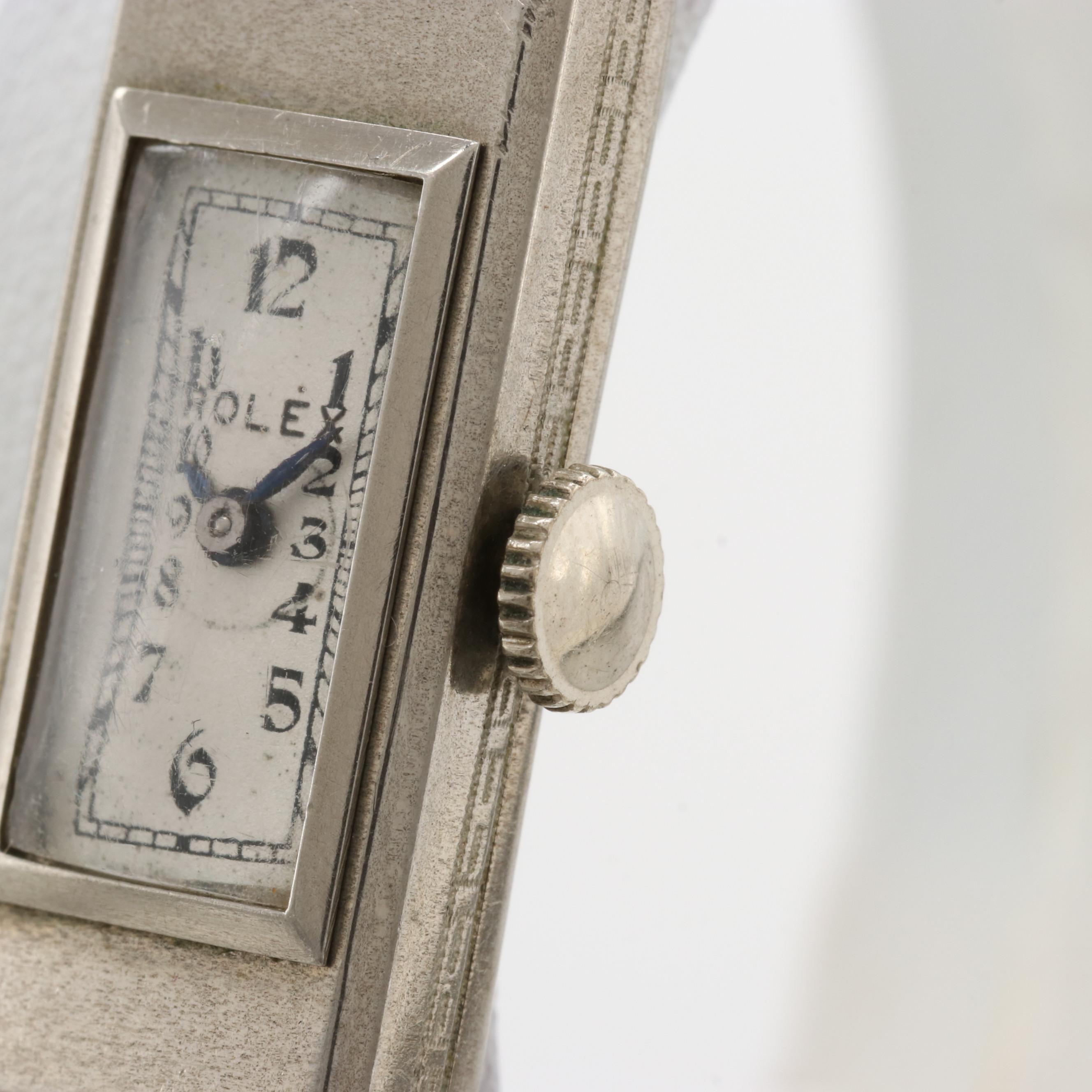 Vintage Rolex Princess 9K White Gold and Stainless Steel Watch