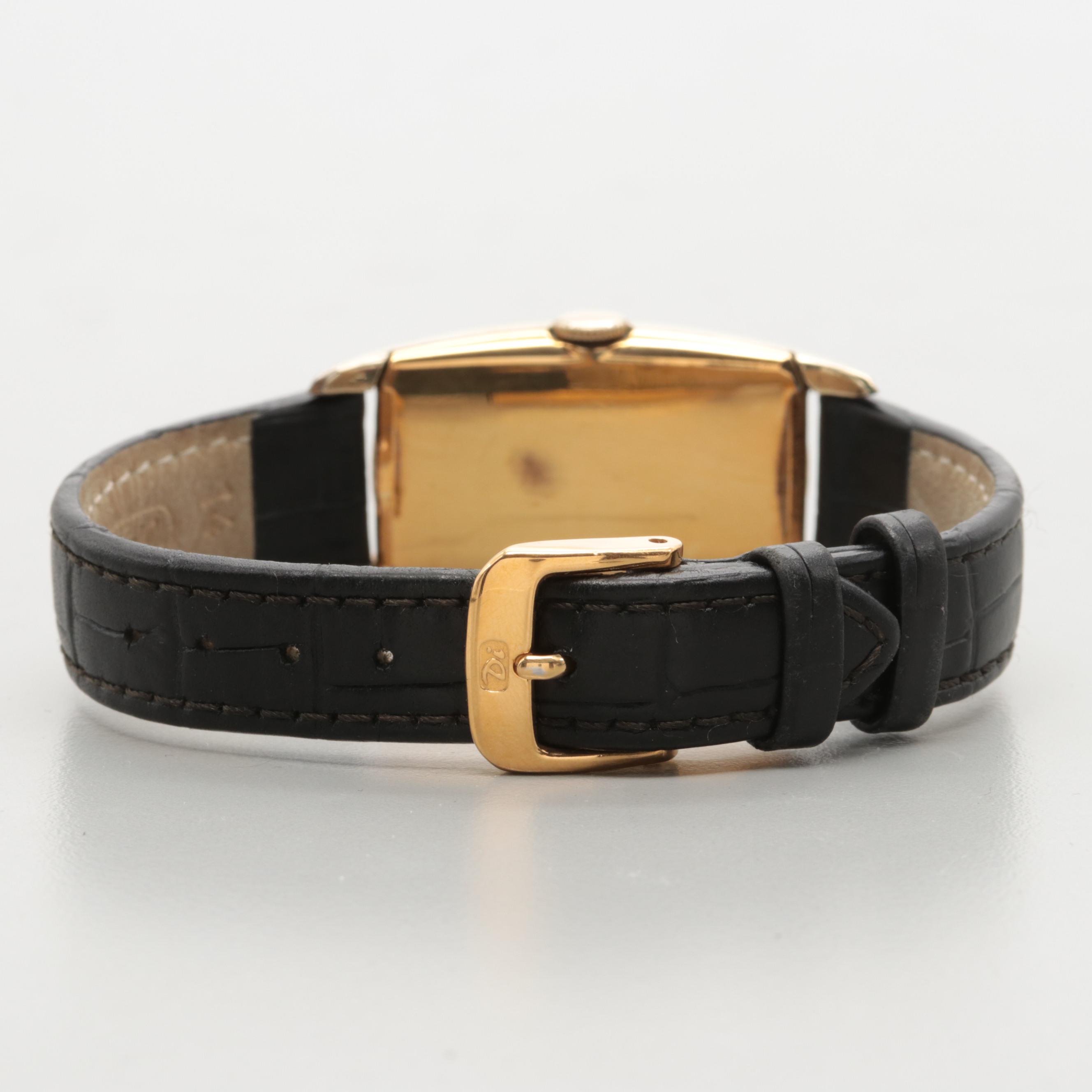 Hamilton Linwood 14K Gold Filled Tank Style Curved Case Watch, 1940