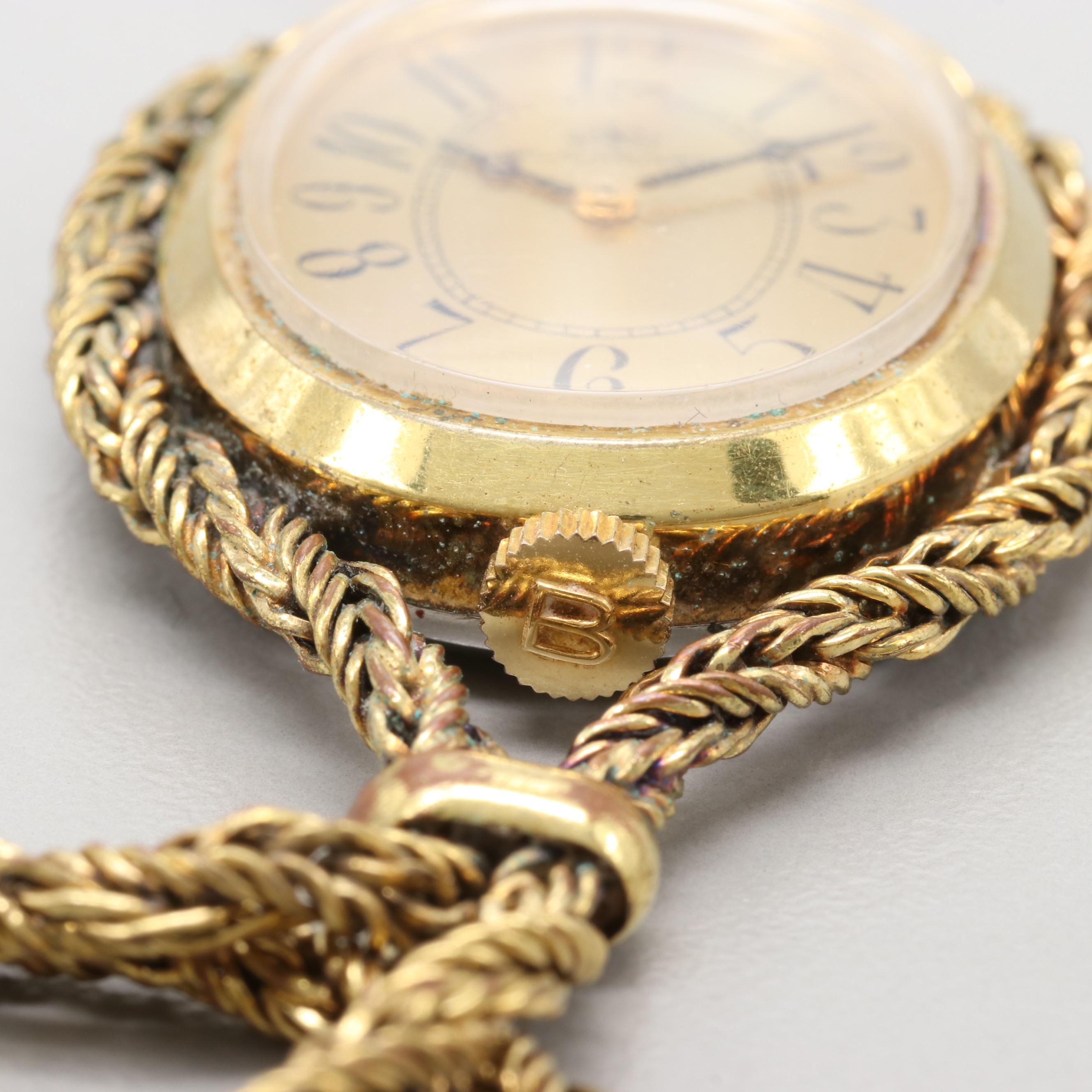 CYMA Two-Tone Watch With Bucherer Gold Tone Pendant Watch