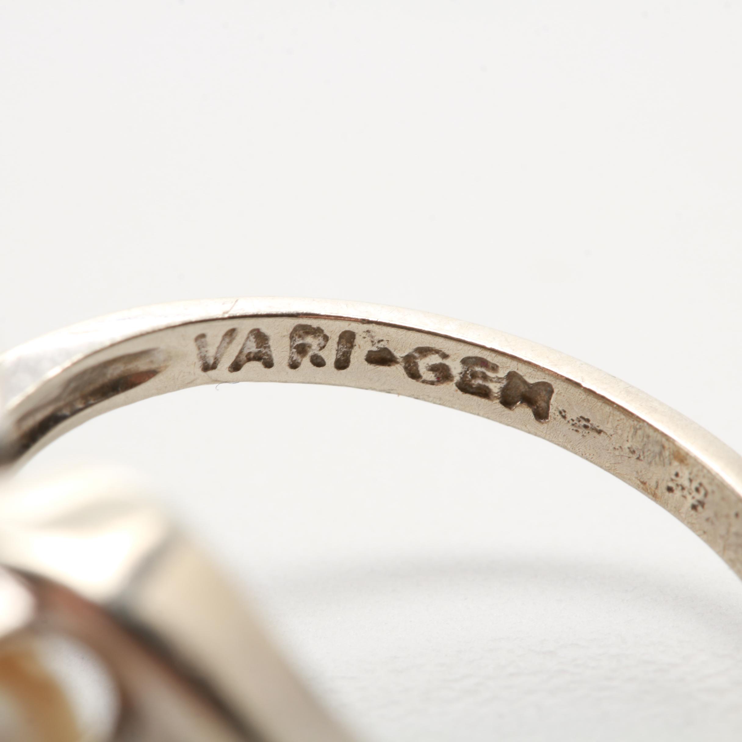 10K White Gold Cultured Pearl Ring