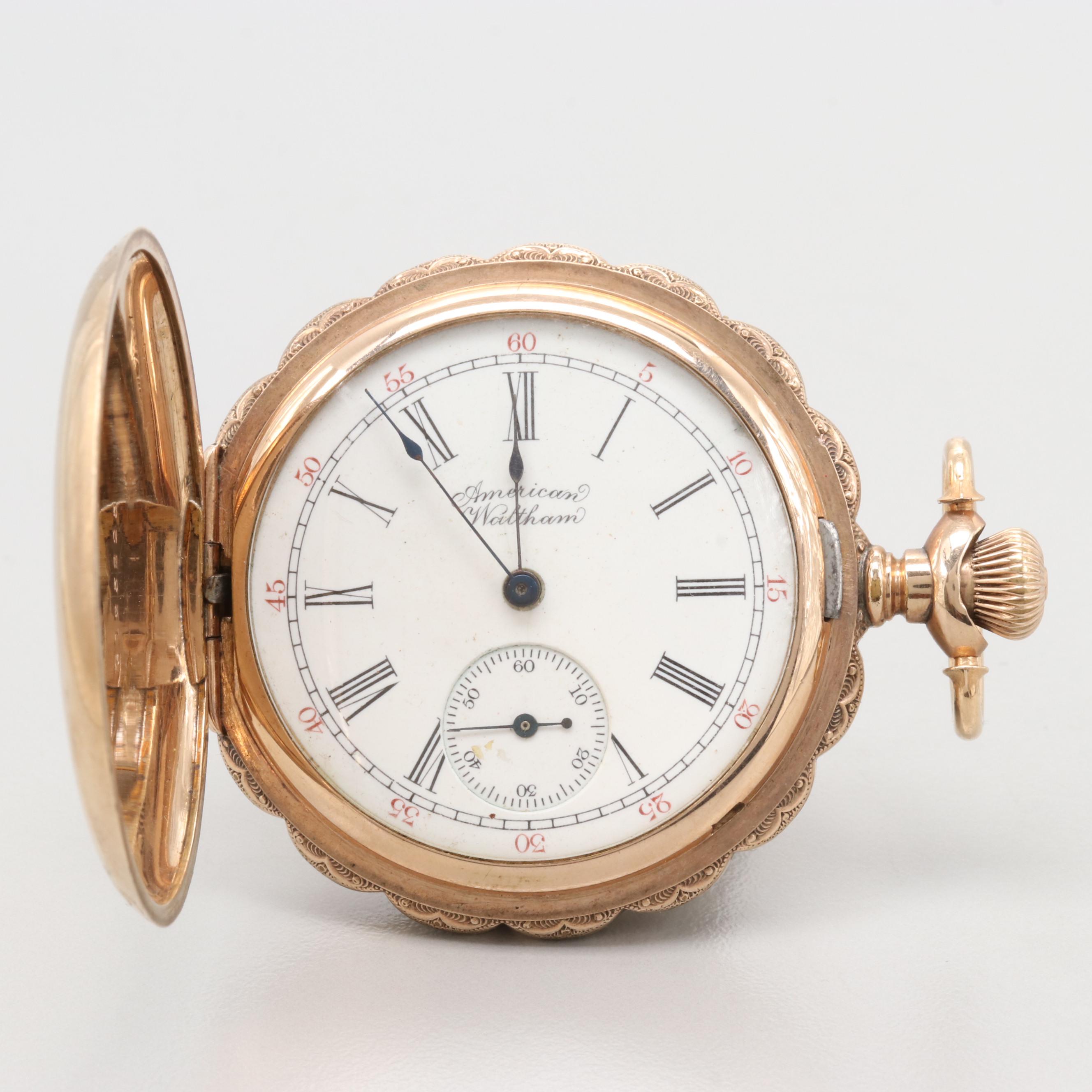 American Waltham Gold Filled Hunting Case Pocket Watch 1901