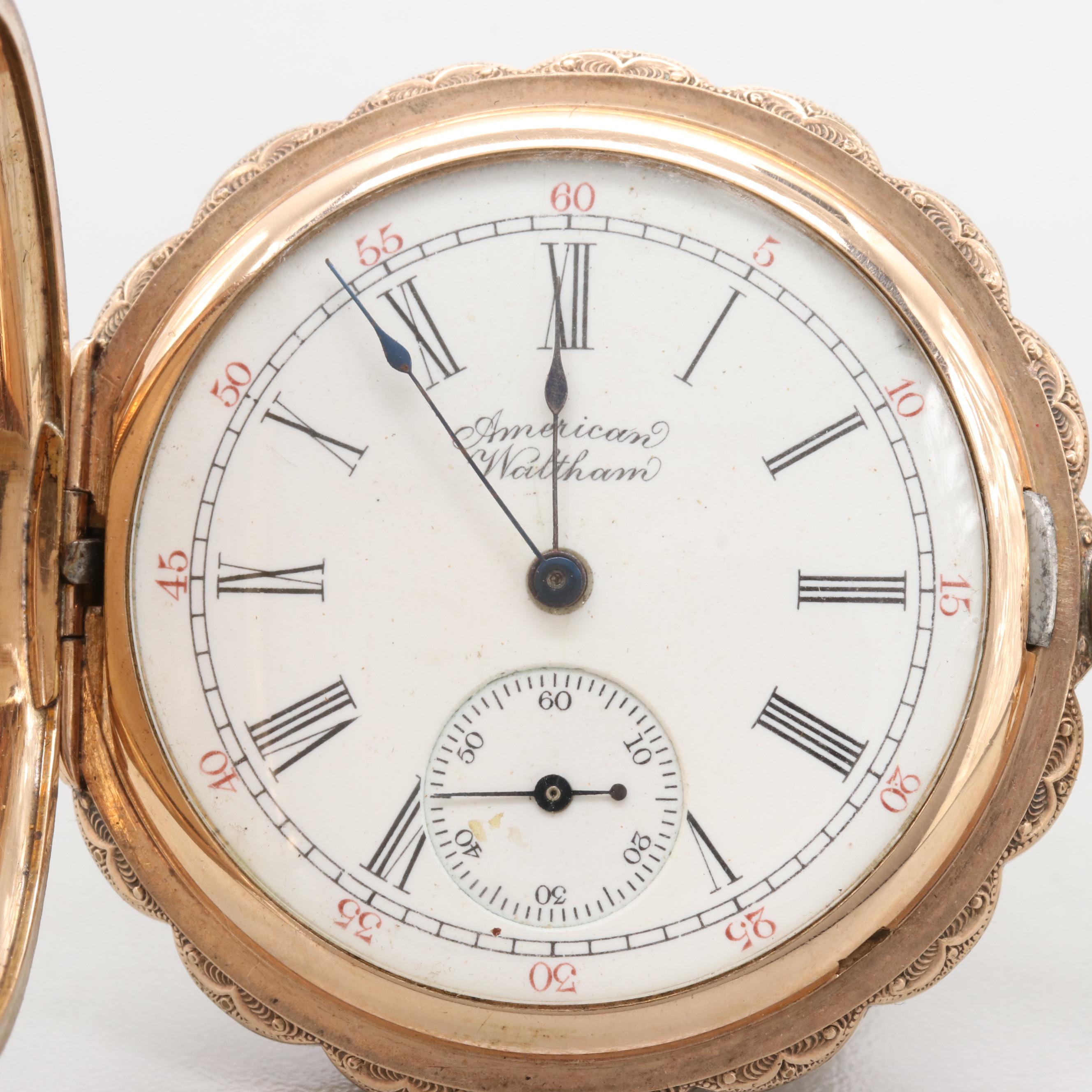 American Waltham Gold Filled Hunting Case Pocket Watch 1901