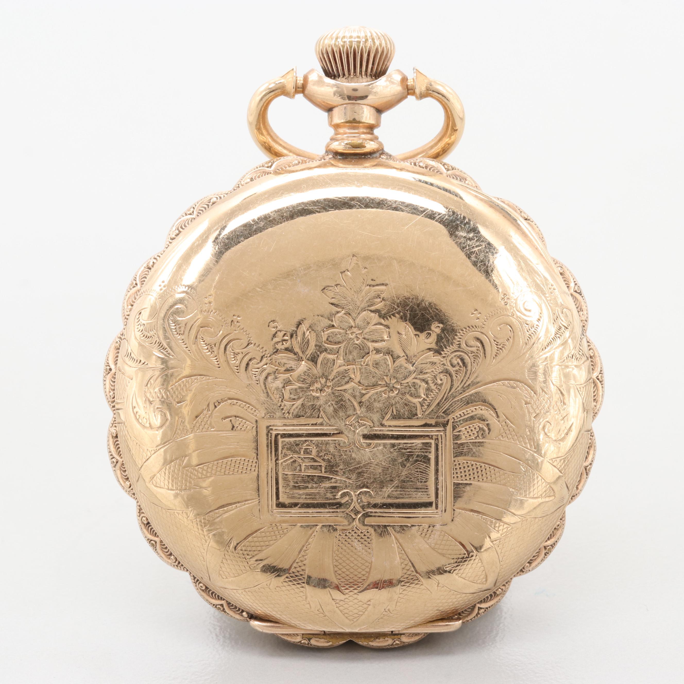 American Waltham Gold Filled Hunting Case Pocket Watch 1901