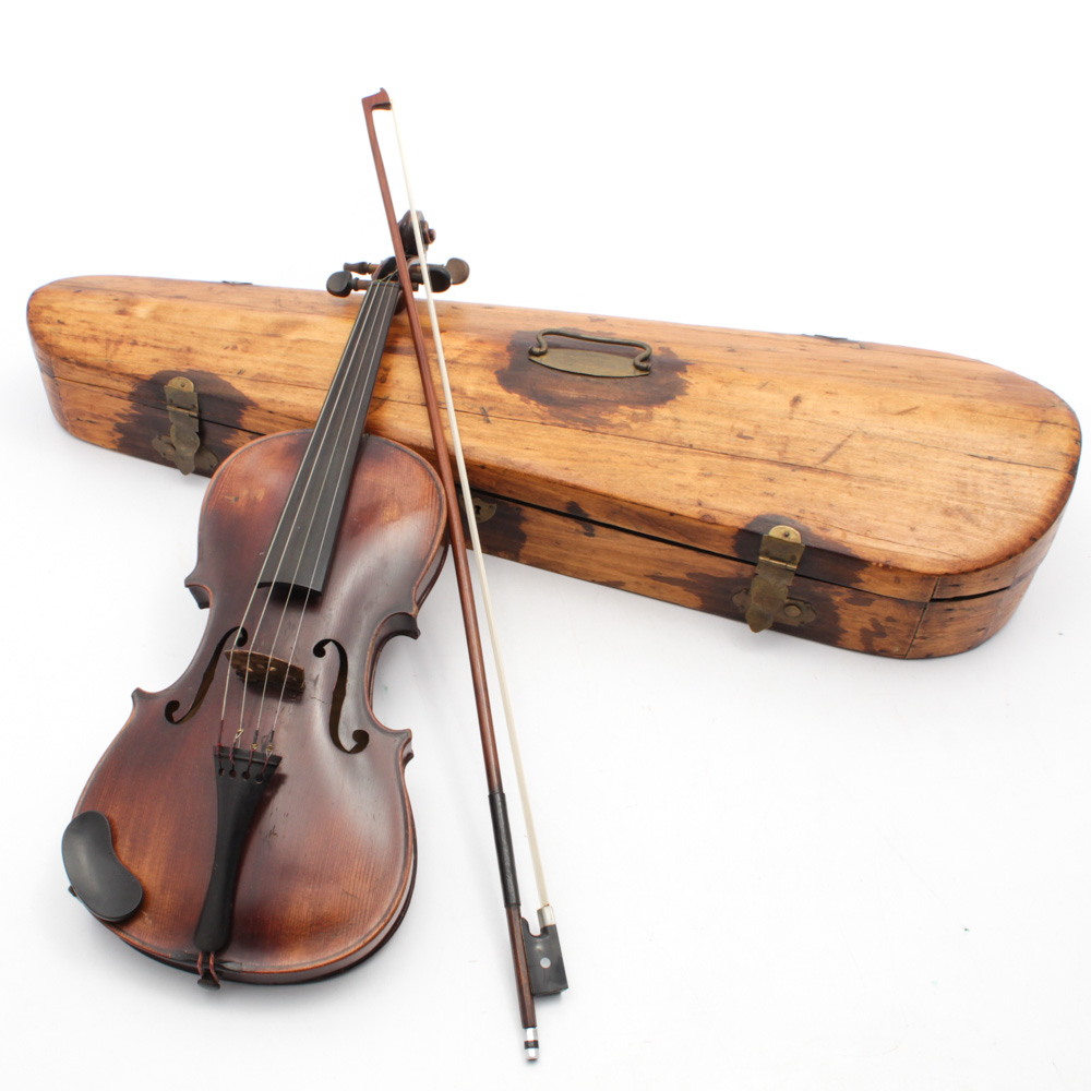 Antique "Exposition" Violin in Wooden Case