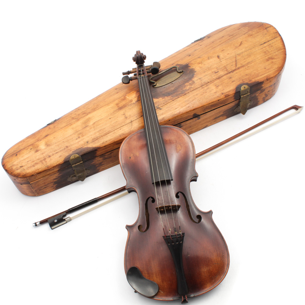Antique "Exposition" Violin in Wooden Case