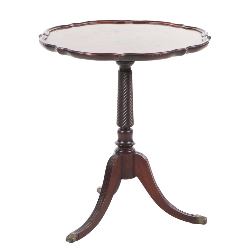 Federal Style Mahogany Tea Table by Brandt, Mid-20th Century