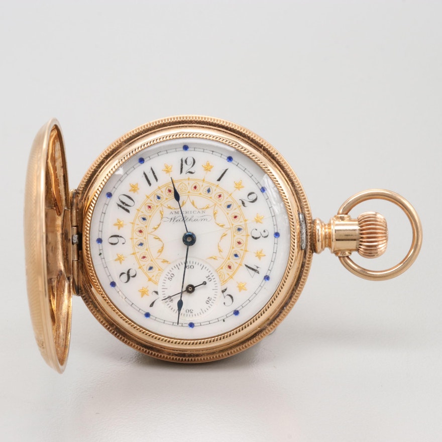 American Waltham Gold Filled Hunting Case Pocket Watch 1893