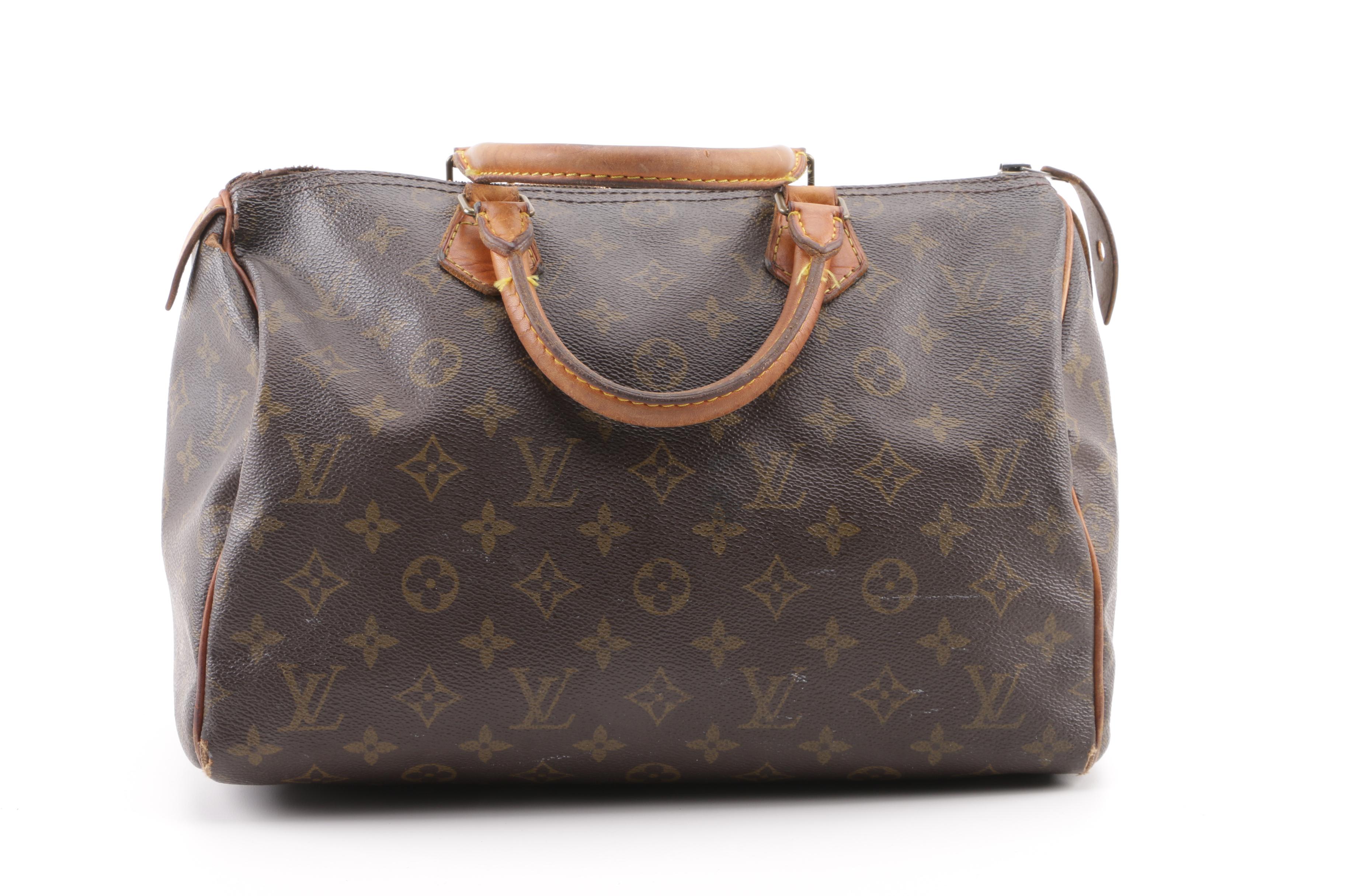 1991 Vintage Louis Vuitton Paris Monogram Canvas Speedy Handbag