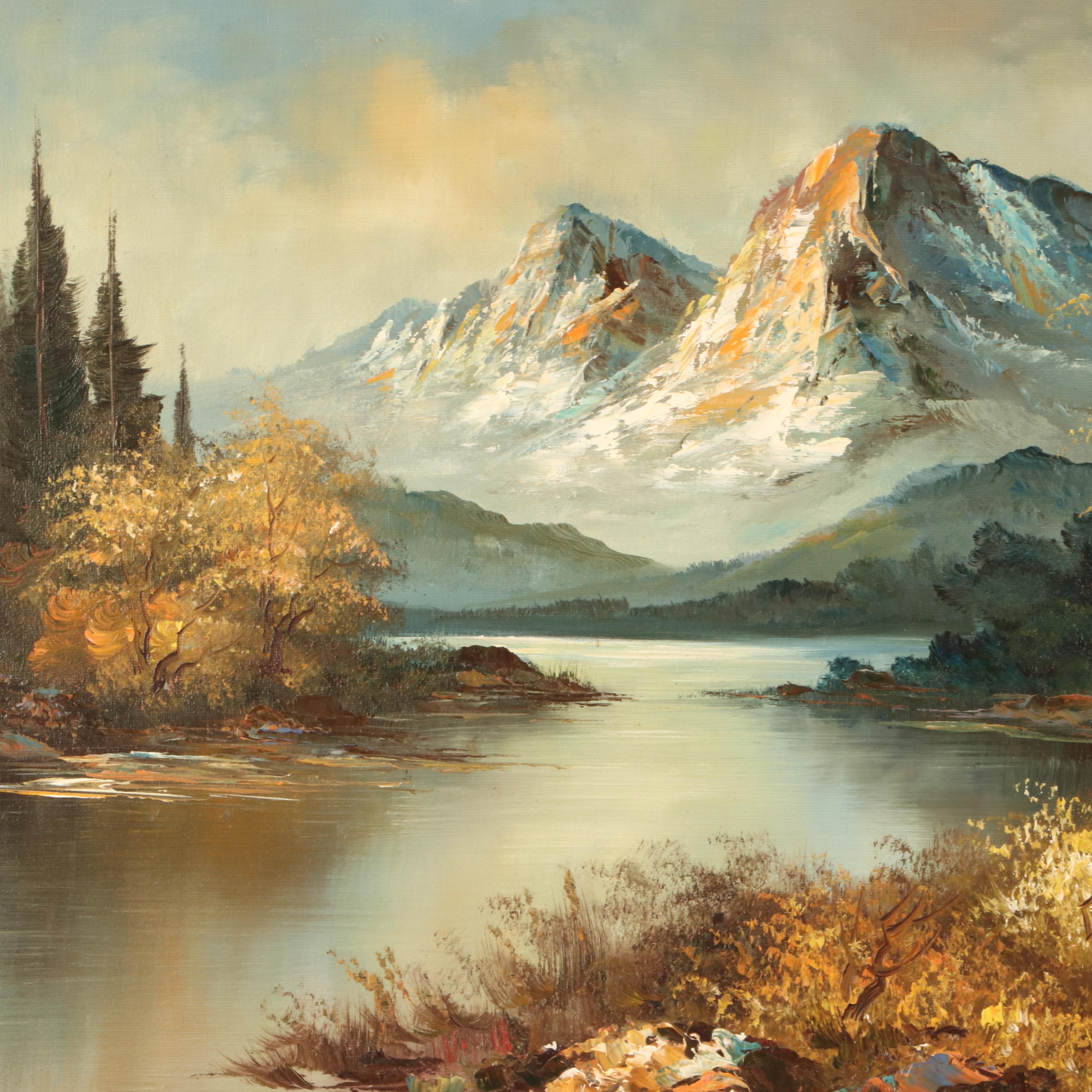 Antonio Oil Painting of Mountain Landscape