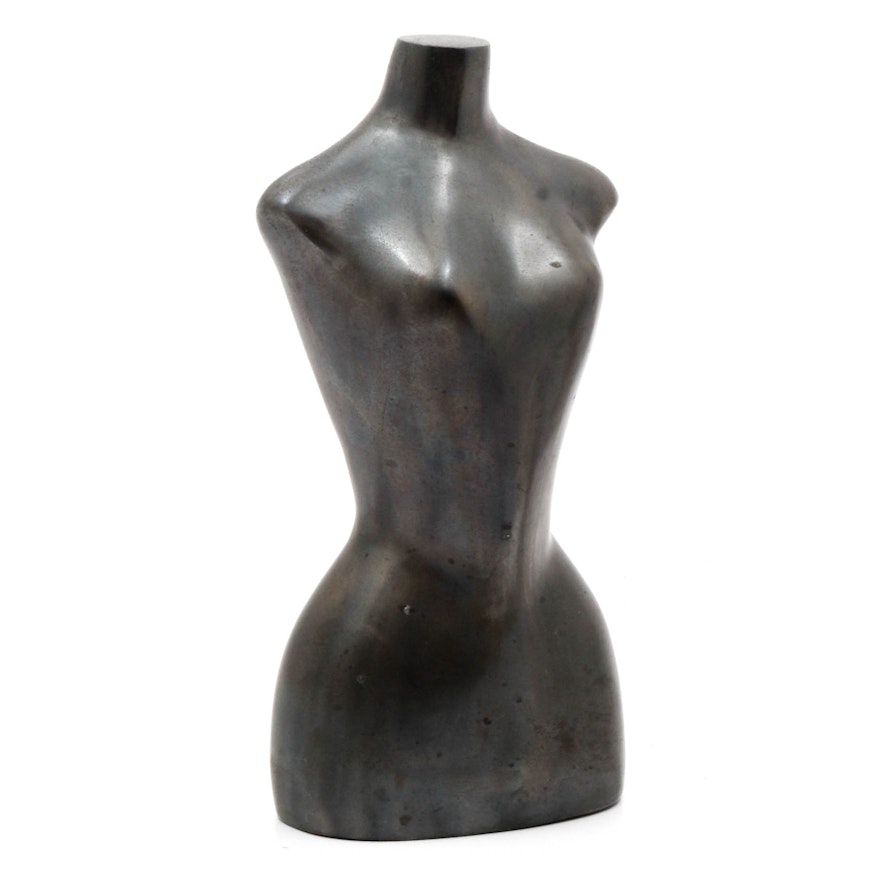 Cast Metal Nude Female Sculpture