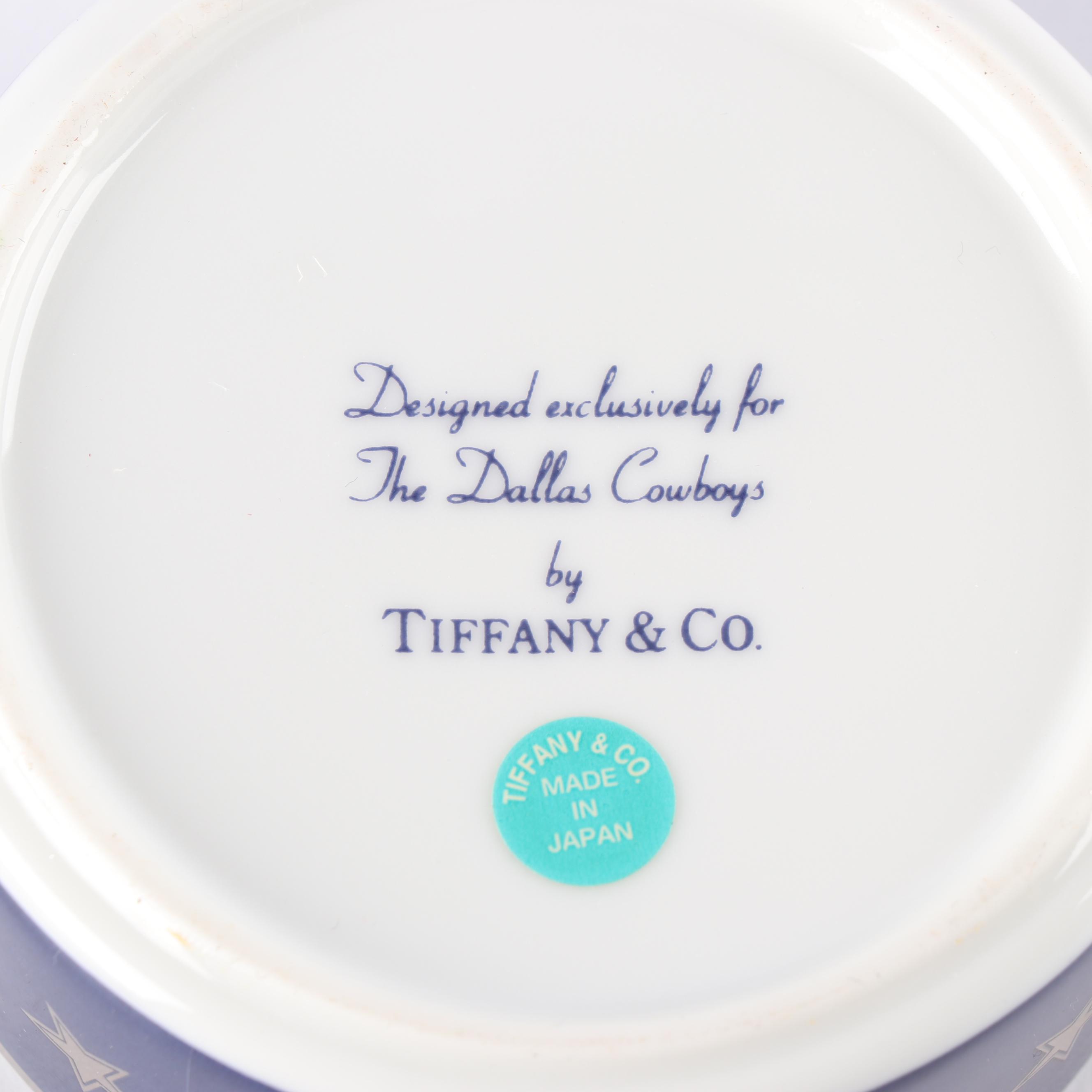 Tiffany & Co. Exclusive "The Dallas Cowboys" Trinket Box with "Thank You" Letter