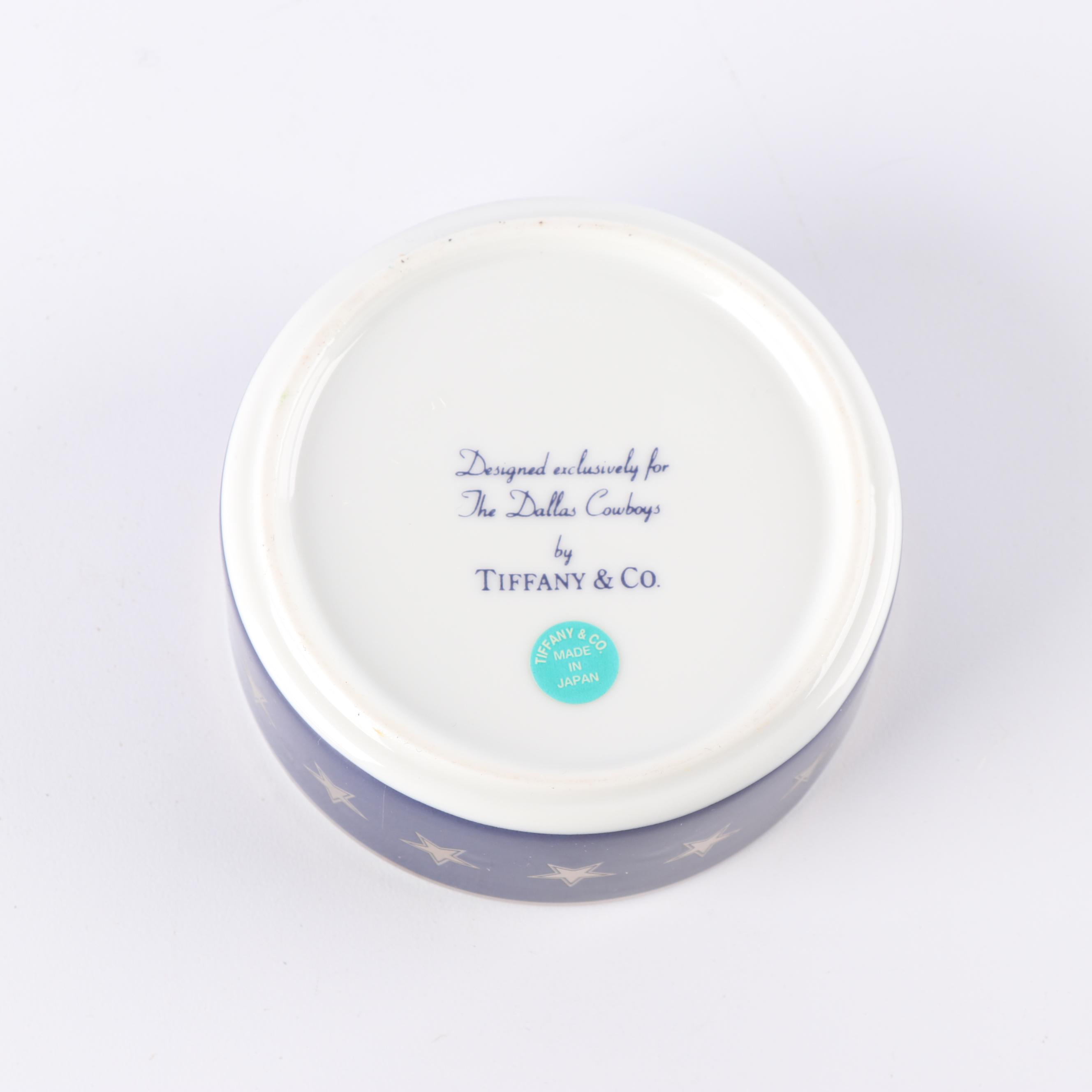 Tiffany & Co. Exclusive "The Dallas Cowboys" Trinket Box with "Thank You" Letter