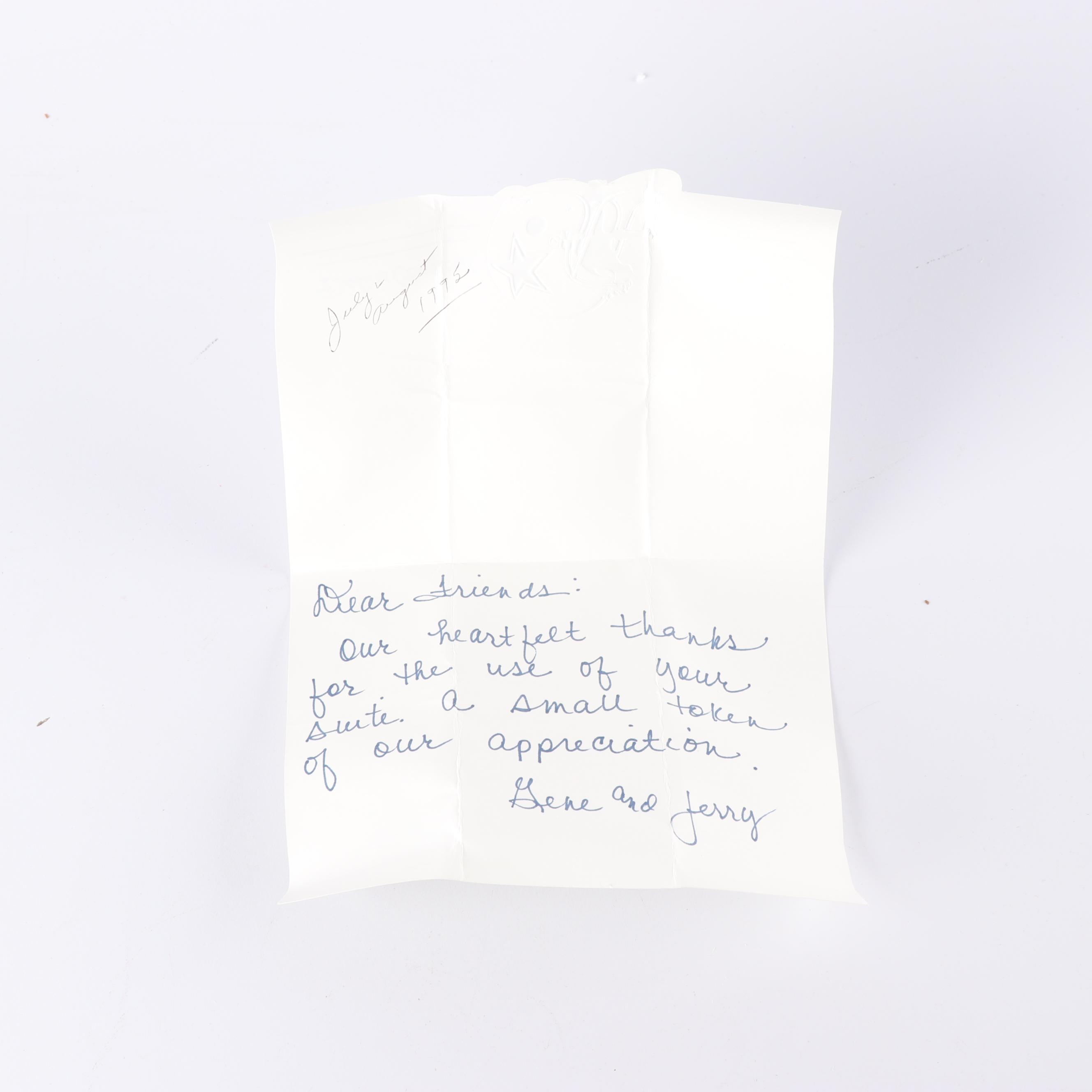 Tiffany & Co. Exclusive "The Dallas Cowboys" Trinket Box with "Thank You" Letter