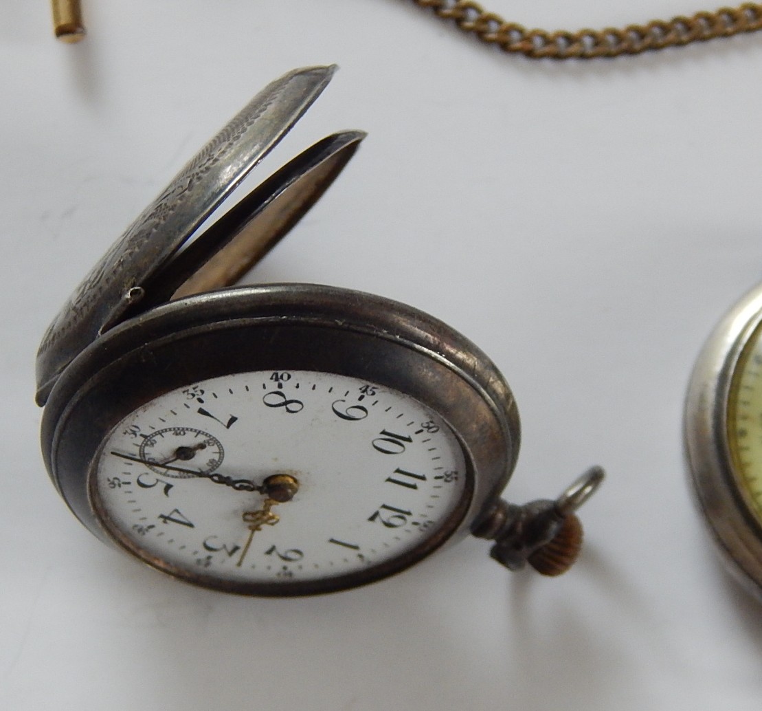 Vintage Waltham Pocket Watch and Swiss Pocket Watch with Chains - Repair