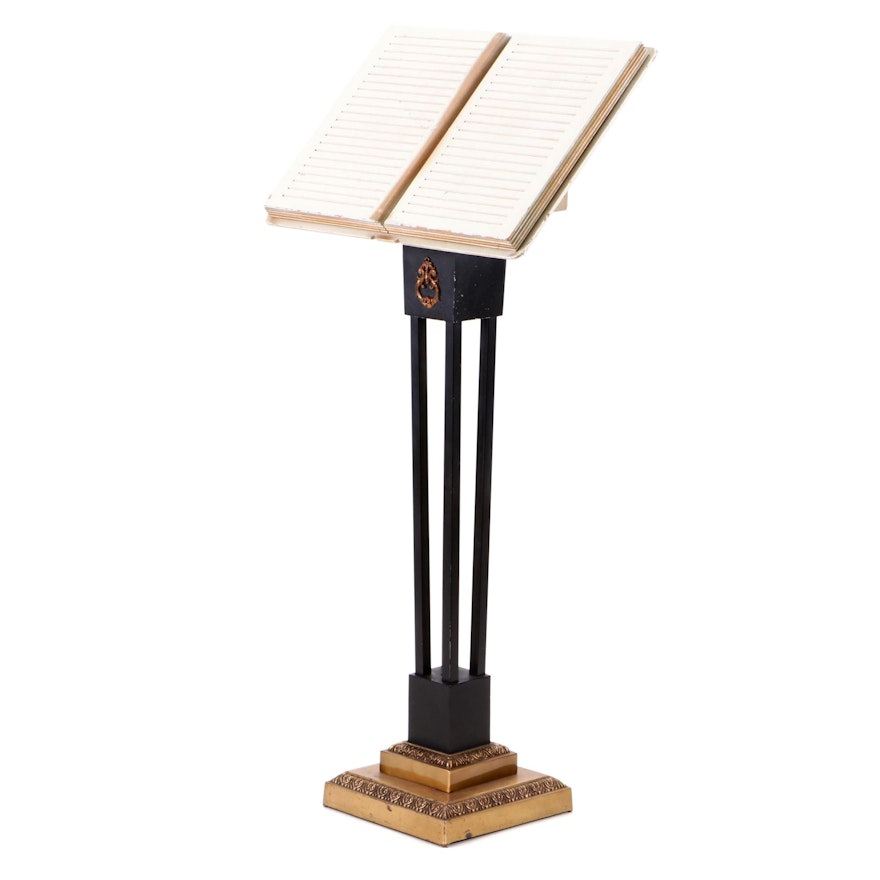 Neoclassical Style Metal Lectern by Superior Funeral Supply, Late 20th Century
