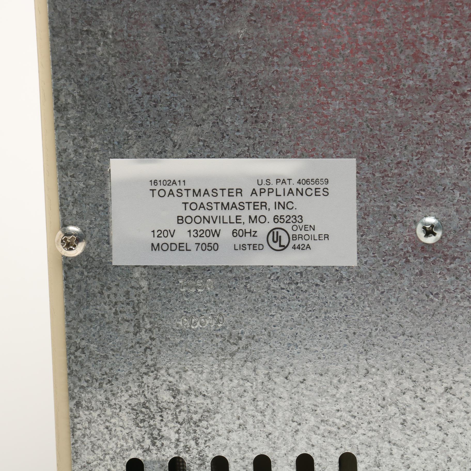 Toastmaster Convection Oven Broiler 7050